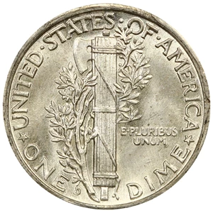 image for: 1941-D 10c PCGS MS66