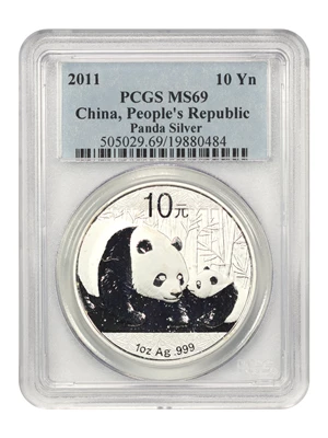 image for: China: 2011 S10Y PCGS MS69 (Panda)