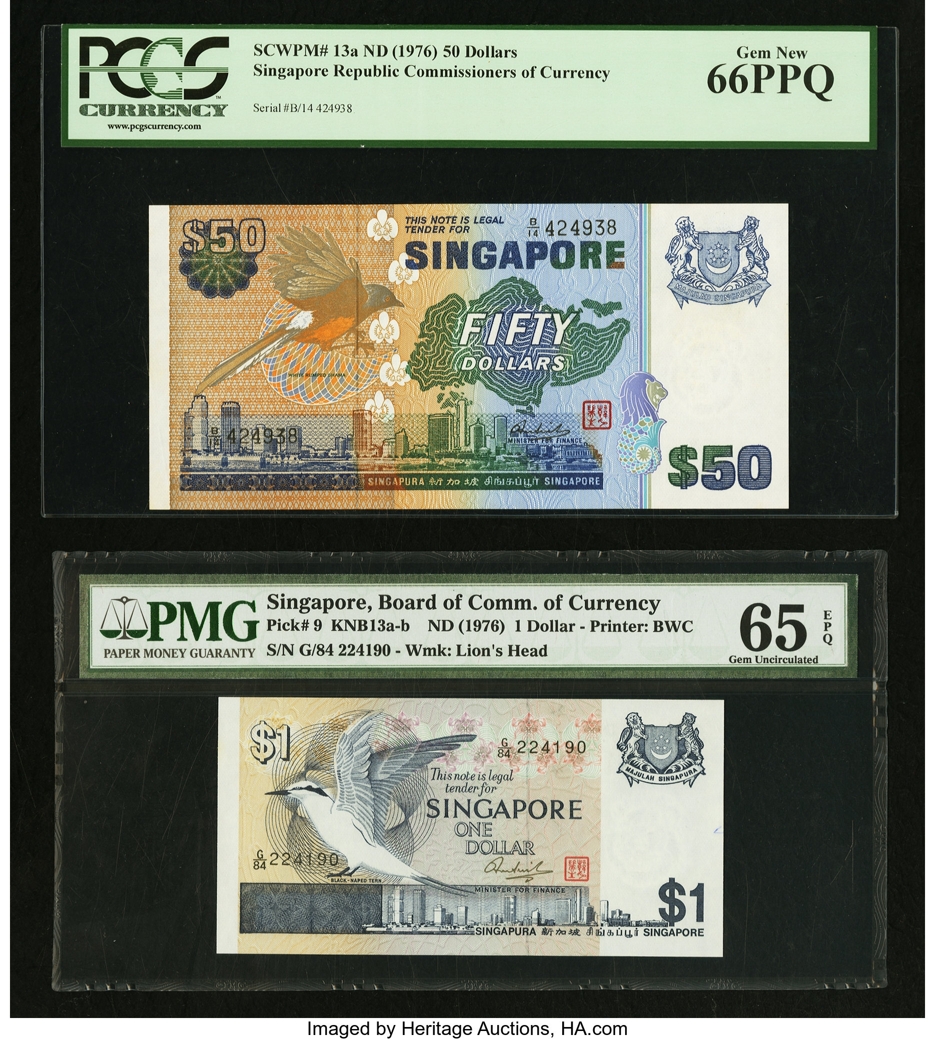 image for: Singapore  50 dollars (B114as)