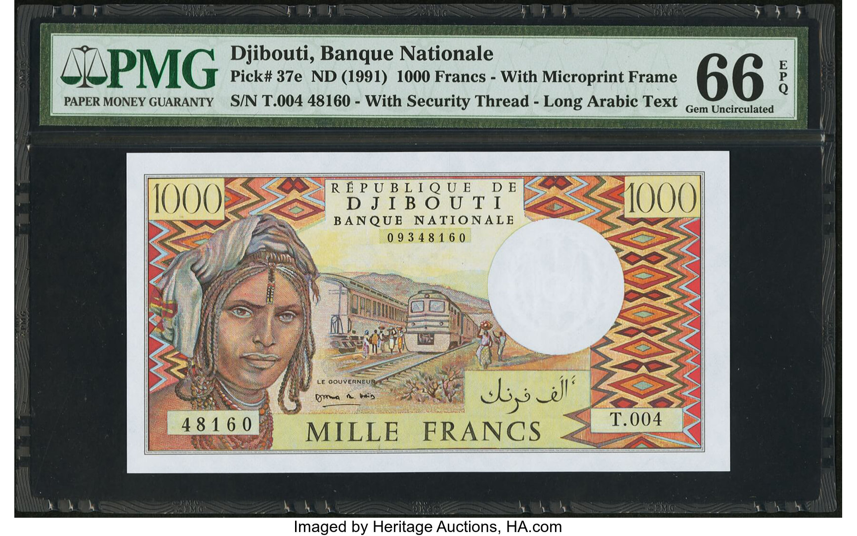 image for: Djibouti  1,000 francs (B102b)