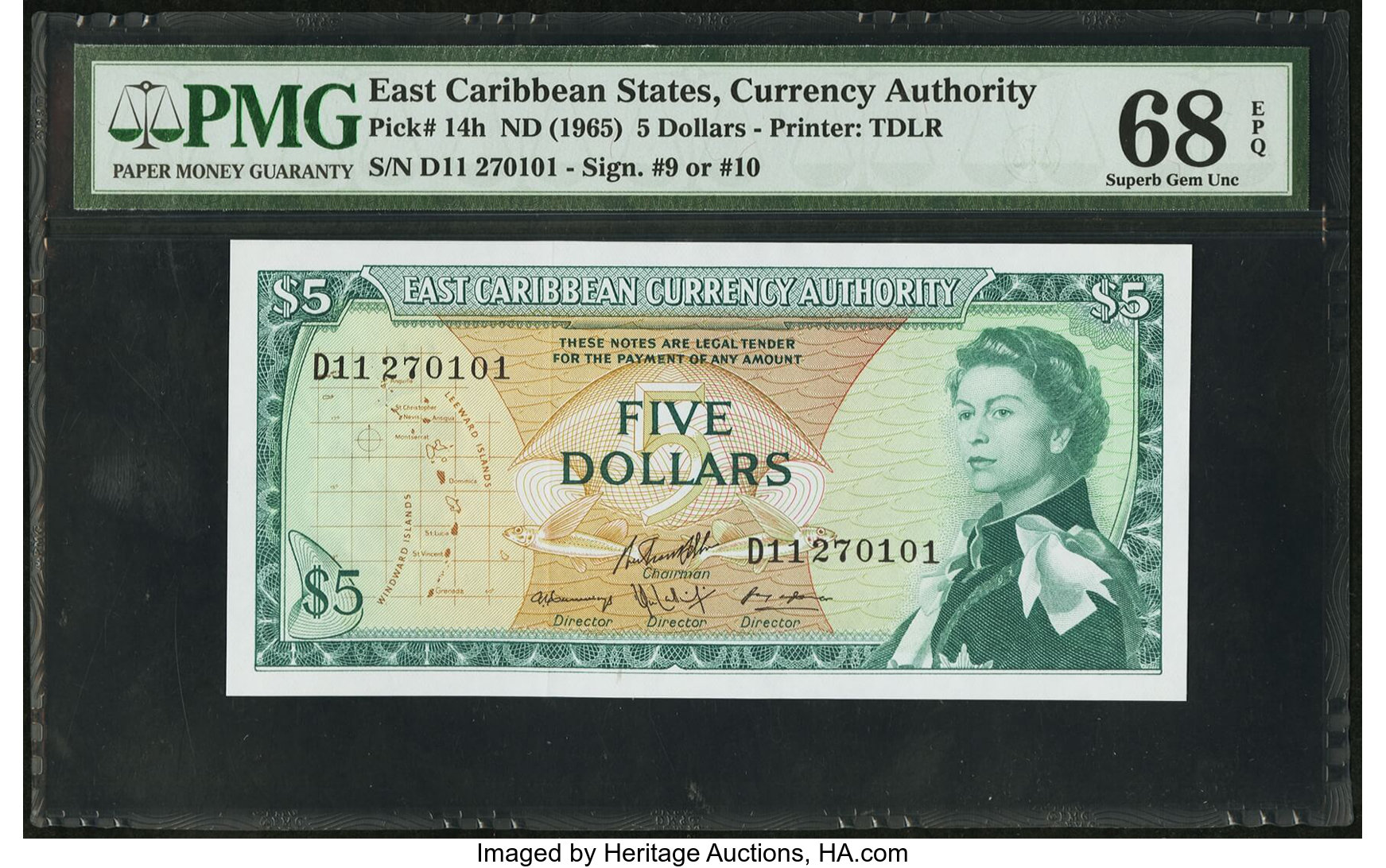 image for: East Caribbean States  5 dollars (B102b4)