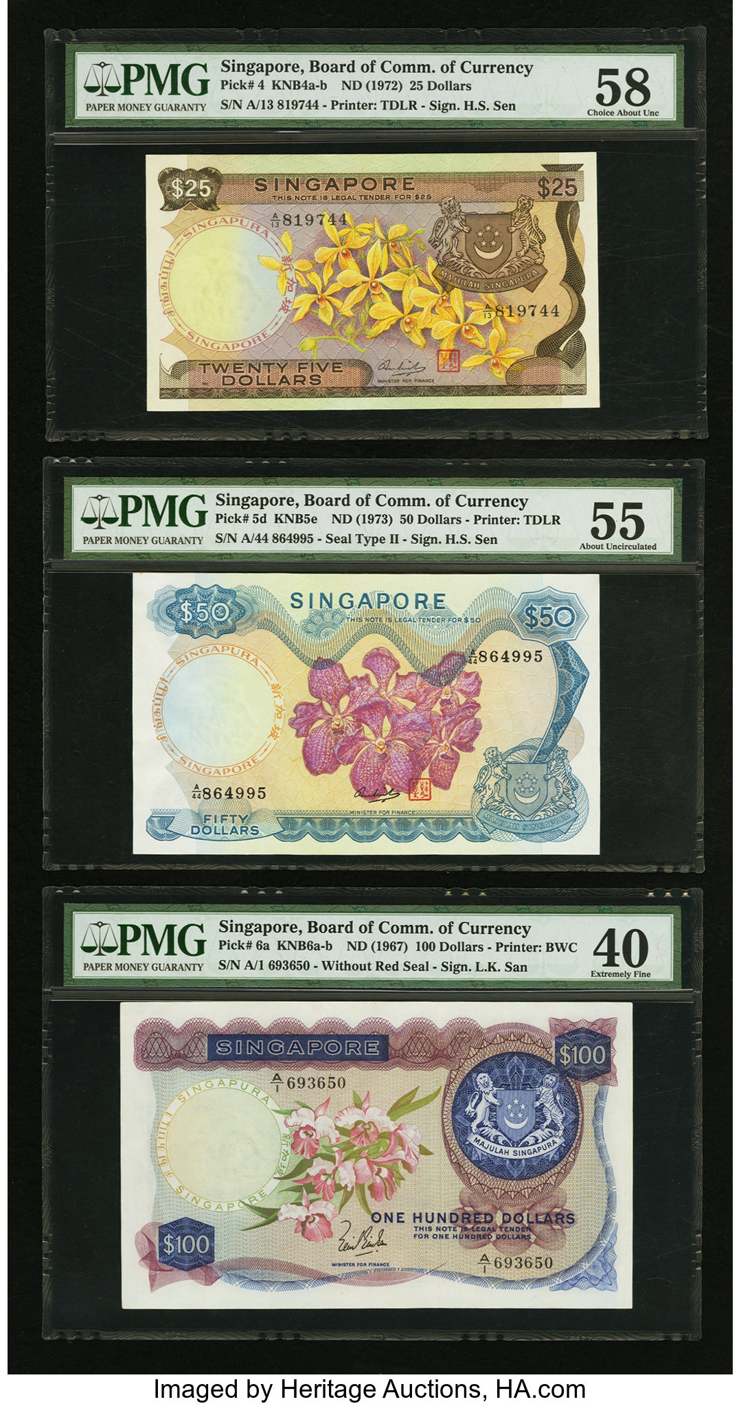image for: Singapore  25 dollars (B104a)