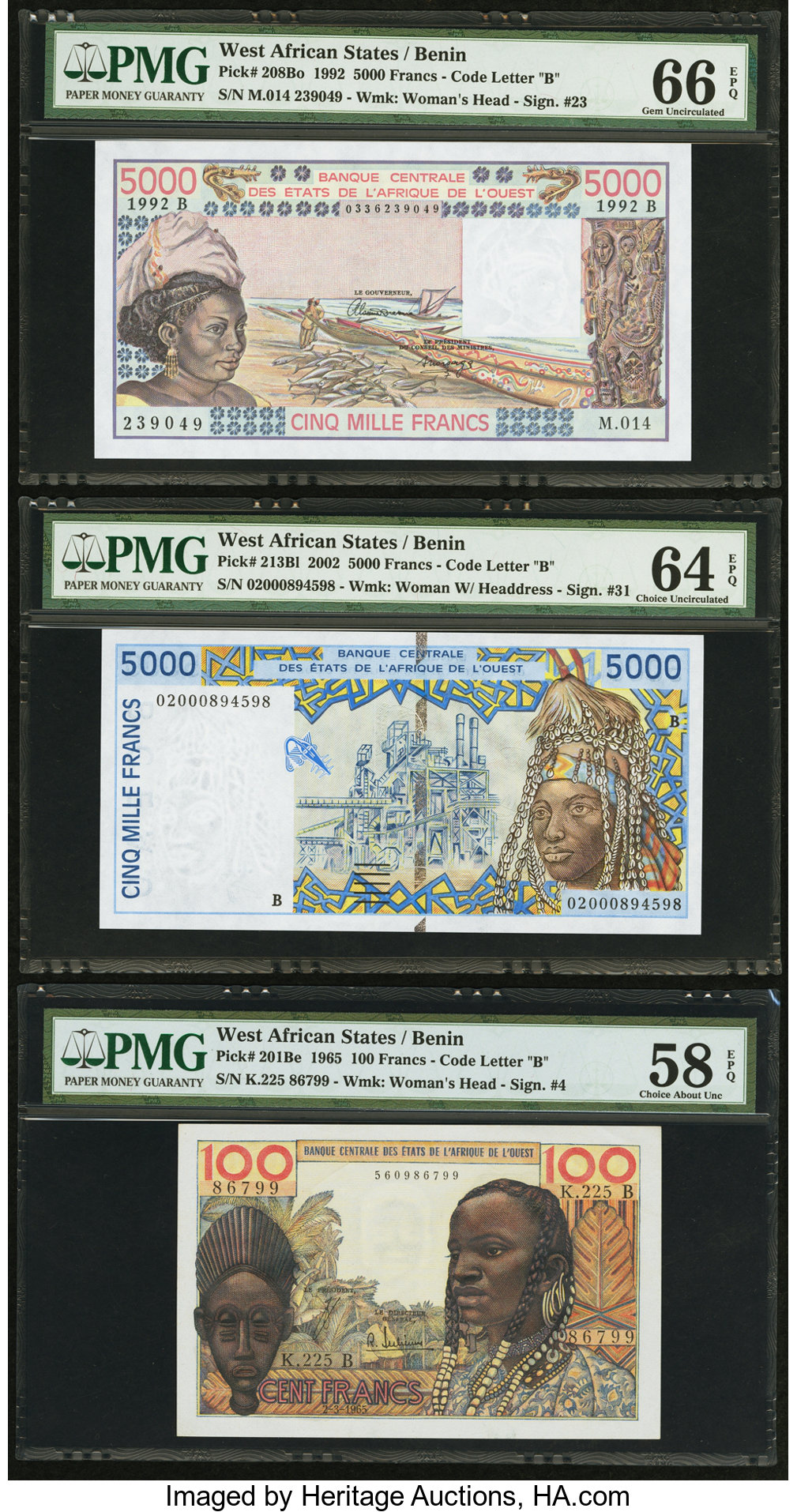 image for: West African States  5,000 francs (B113Bg)