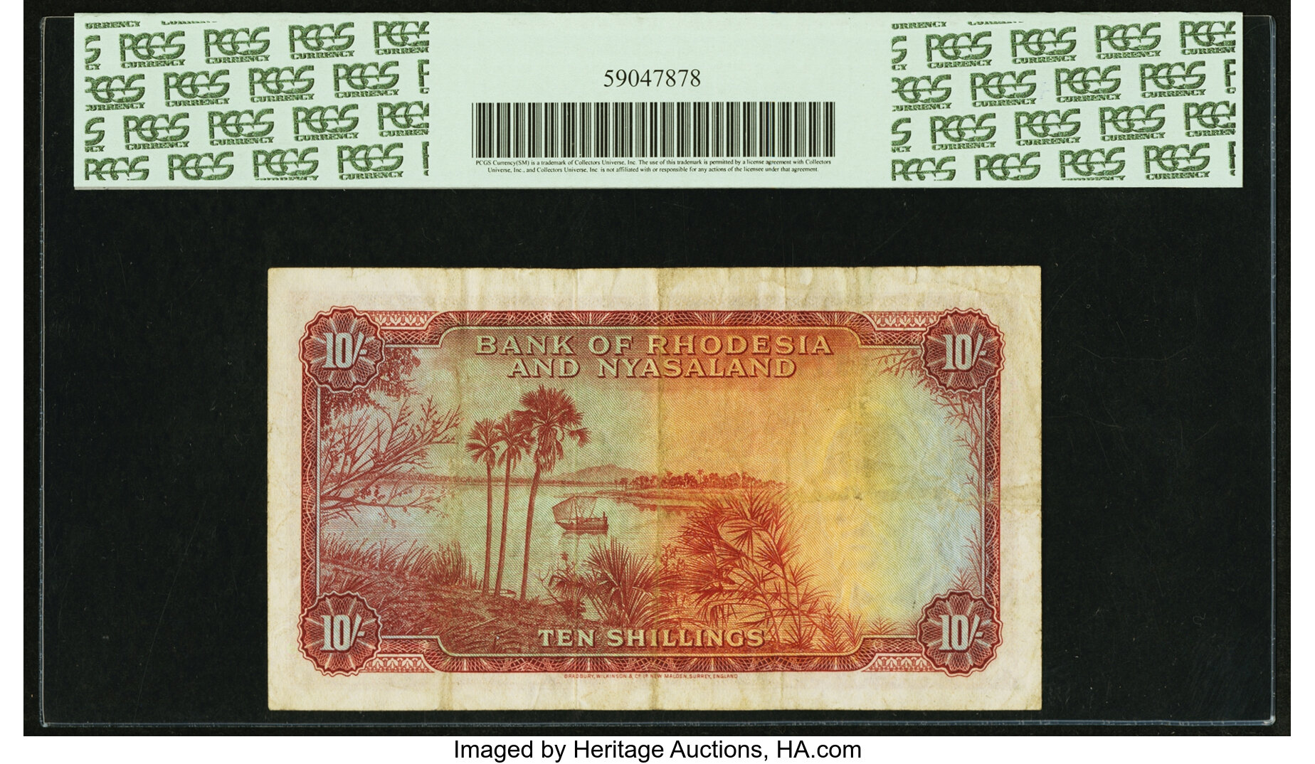 image for: Rhodesia and Nyasaland  10 shillings(B101b39)
