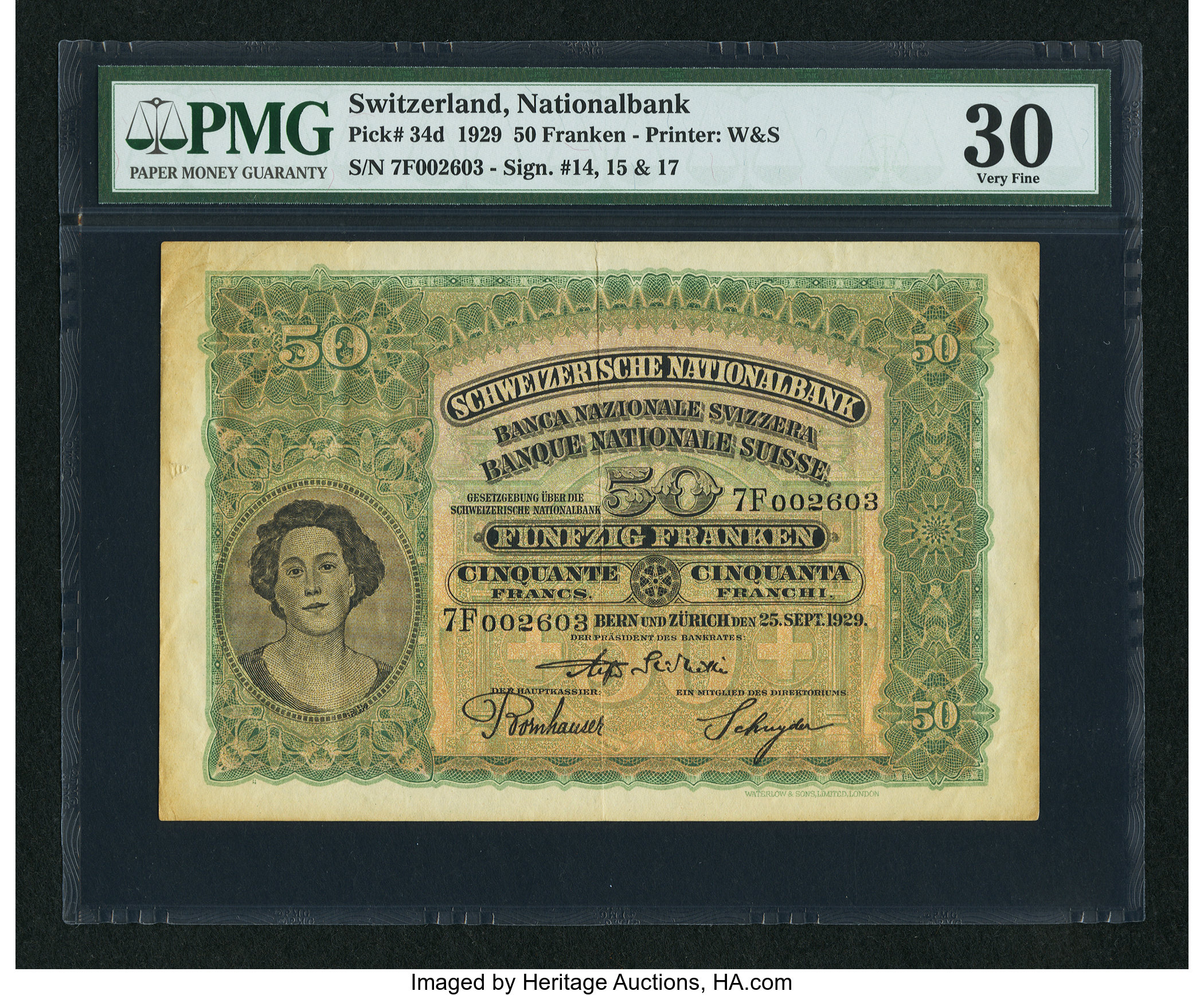 image for: Switzerland  50 francs(B312g)