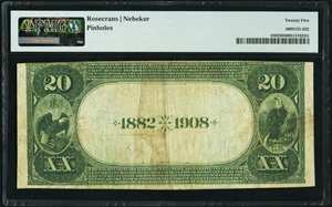 image for: Stevens Point, WI - $20 1882 Date Back Fr. 550 The Citizens National Bank Ch. # (M)4912 PMG Very Fine 25....