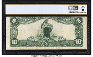 image for: Topeka, KS - $10 1902 Plain Back Fr. 630 The Farmers National Bank Ch. # (W)10390 PCGS Banknote Very Fine 20....