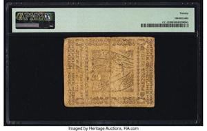 image for: Continental Currency November 29, 1775 $3 PMG Very Fine 20....