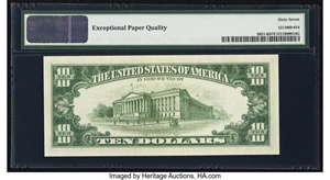 image for: Fr. 2021-K $10 1969C Federal Reserve Note. PMG Superb Gem Unc 67 EPQ....