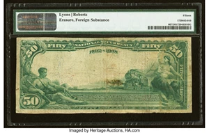 image for: Taylor, TX - $50 1902 Date Back Fr. 667 The First National Bank Ch. # (S)3027 PMG Choice Fine 15....