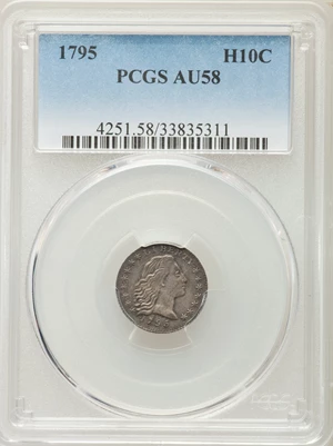 image for: 1795 H10C V-6, LM-9, R.4, AU58 PCGS....