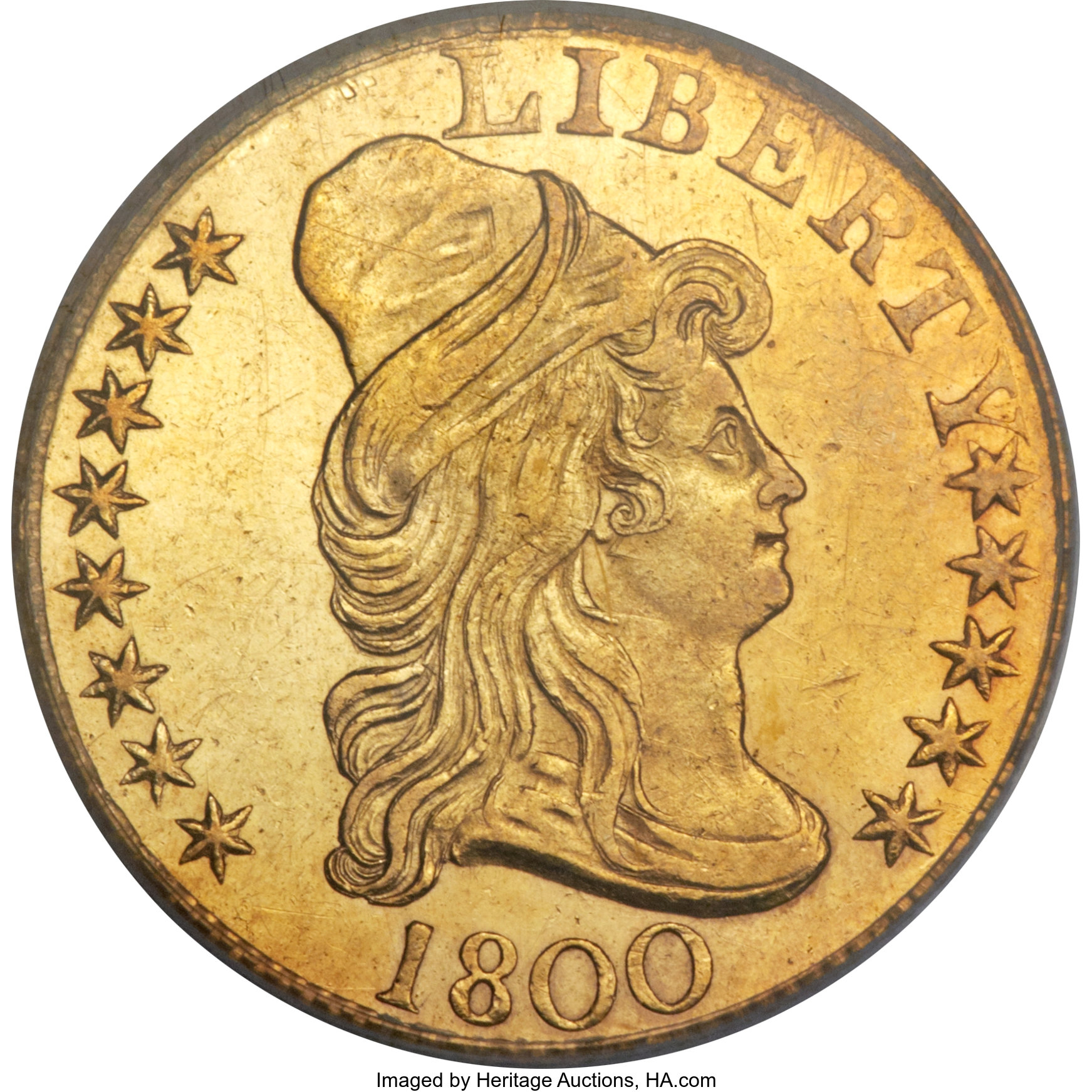 image for: 1800 $5 BD-4, R.4, AU53 PCGS....