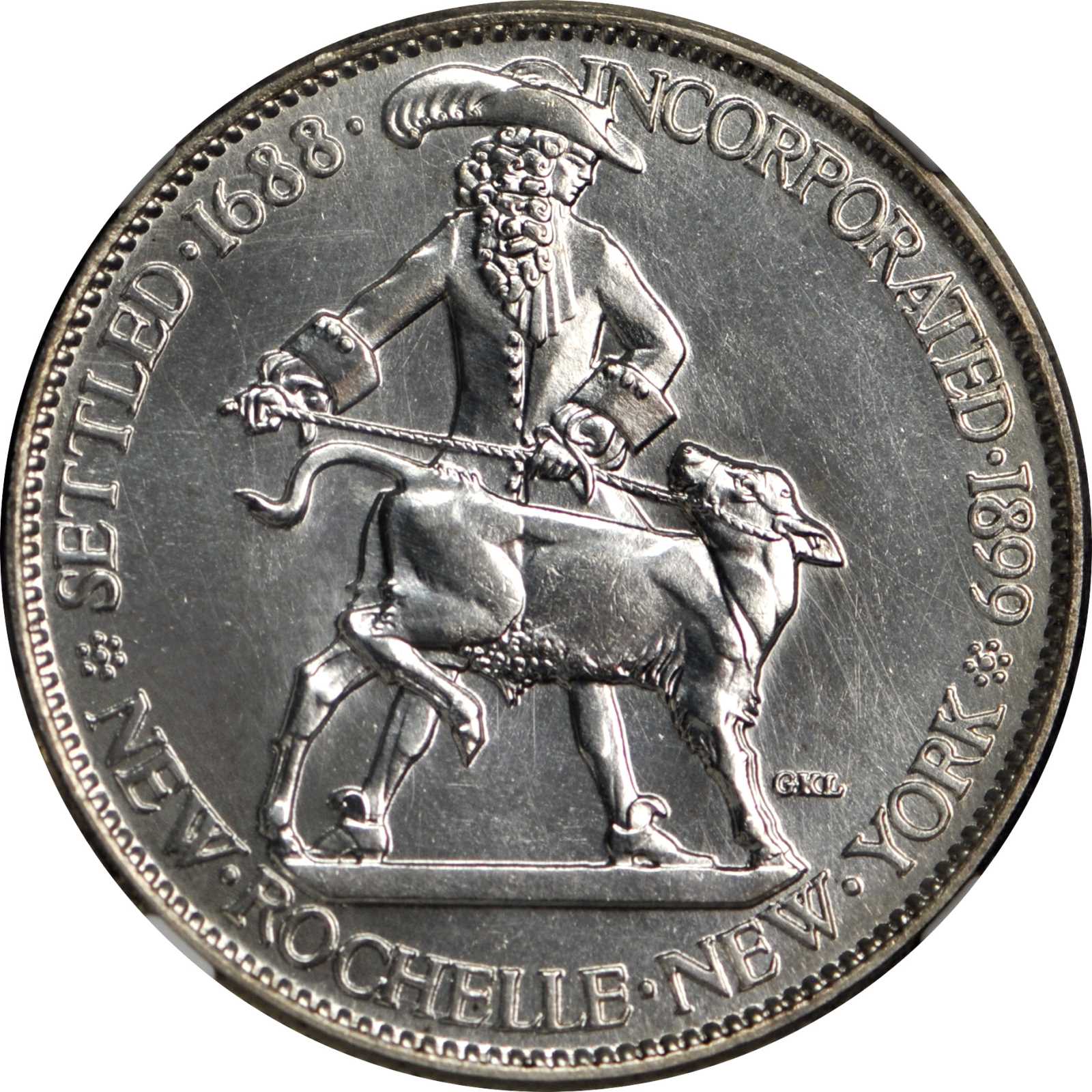 image for: 1938 New Rochelle, New York 250th Anniversary. Specimen-64 (NGC). CAC.