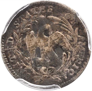 image for: 1797 Draped Bust Half Dime. LM-2. Rarity-4. 16 Stars. VF Details--Bent (PCGS).