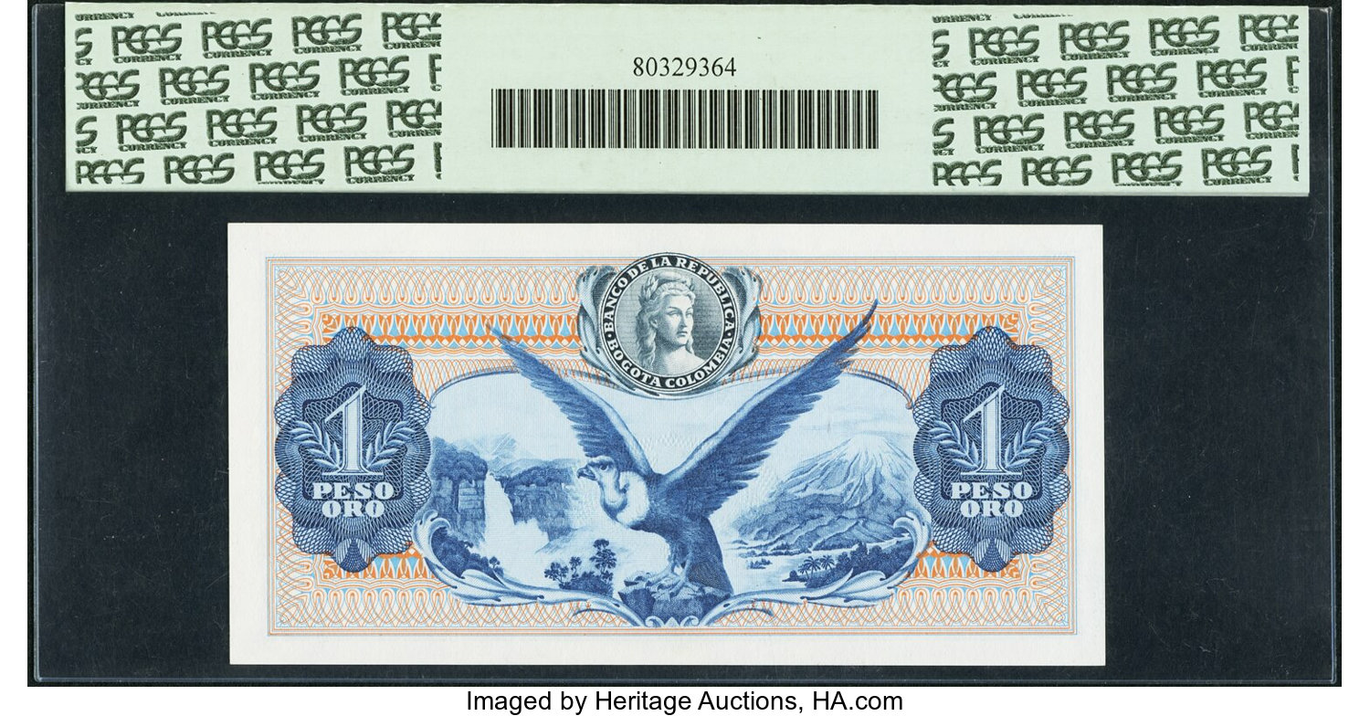image for: Colombia  1 peso oro(B947k)