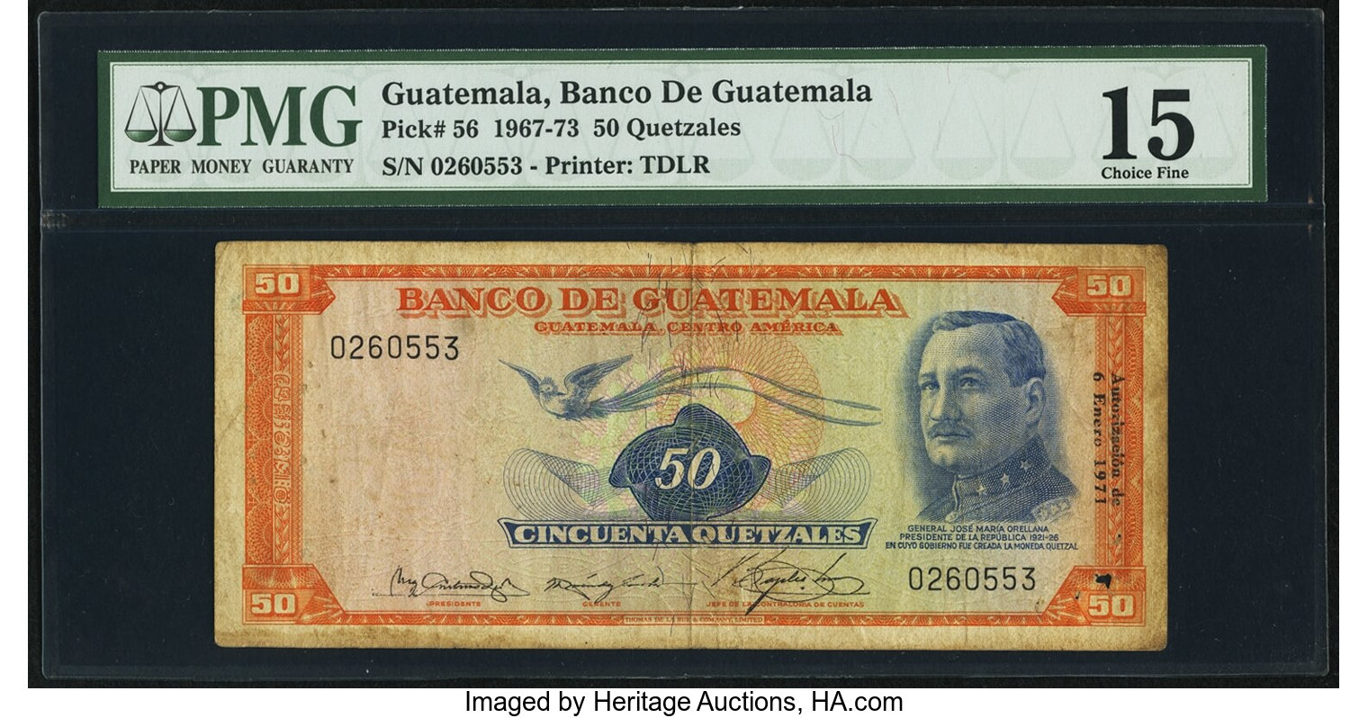 image for: Guatemala  50 quetzales (B539g)