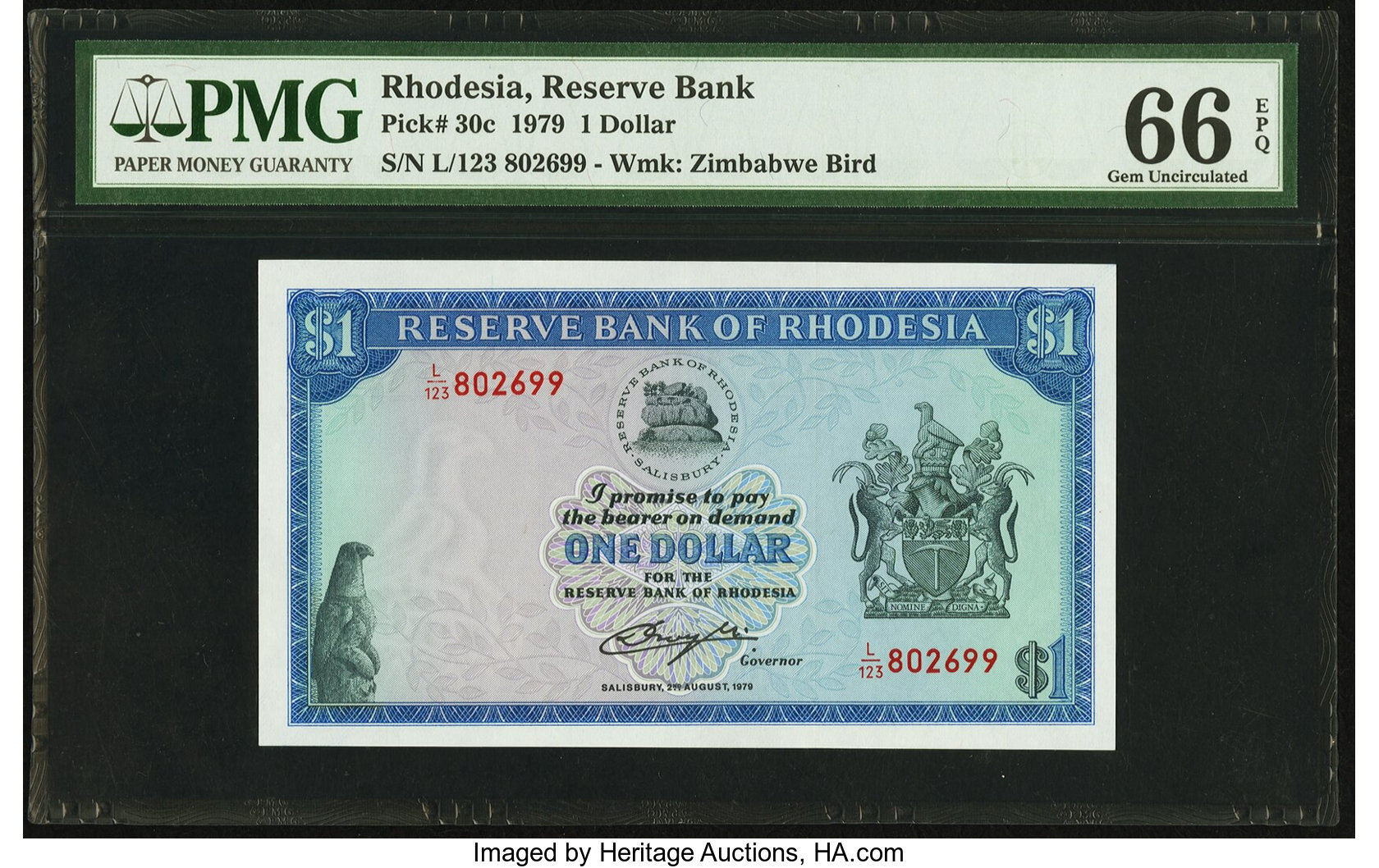 image for: Rhodesia  1 dollar(B107k)