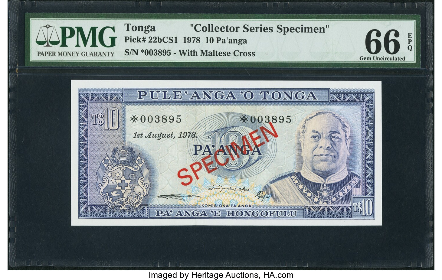 image for: Tonga  10 pa?anga(B122g)