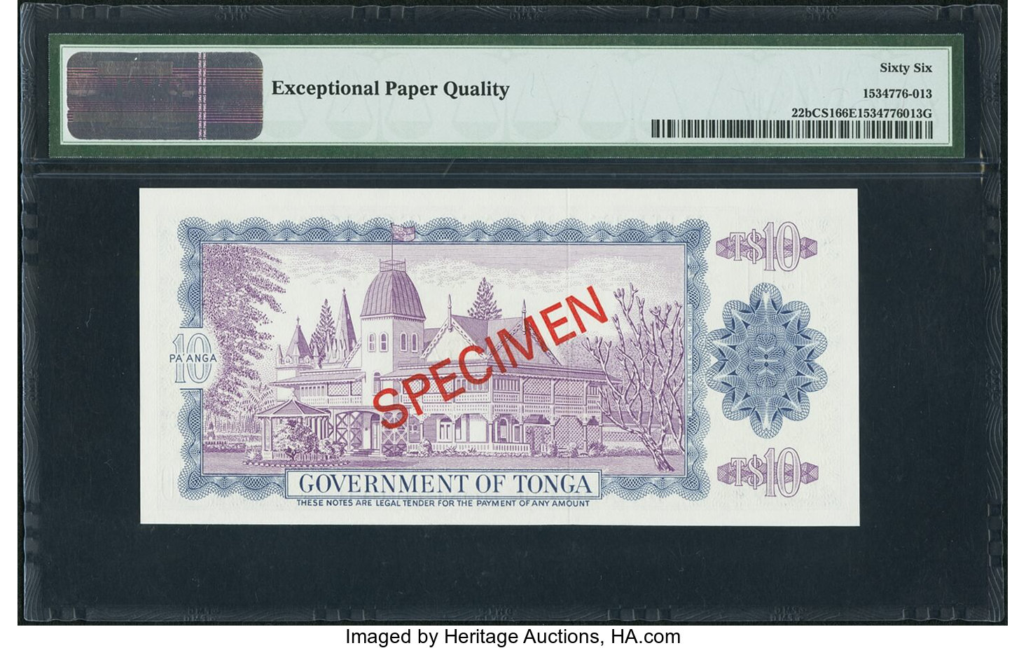 image for: Tonga  10 pa?anga(B122b)
