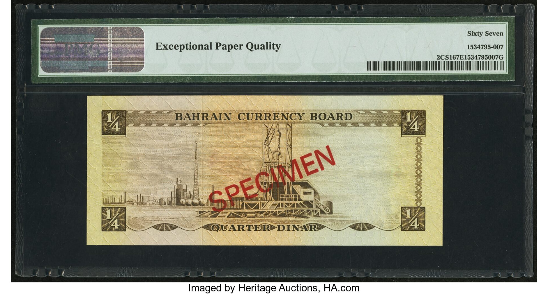 image for: Bahrain  1/4 dinar (B102a)