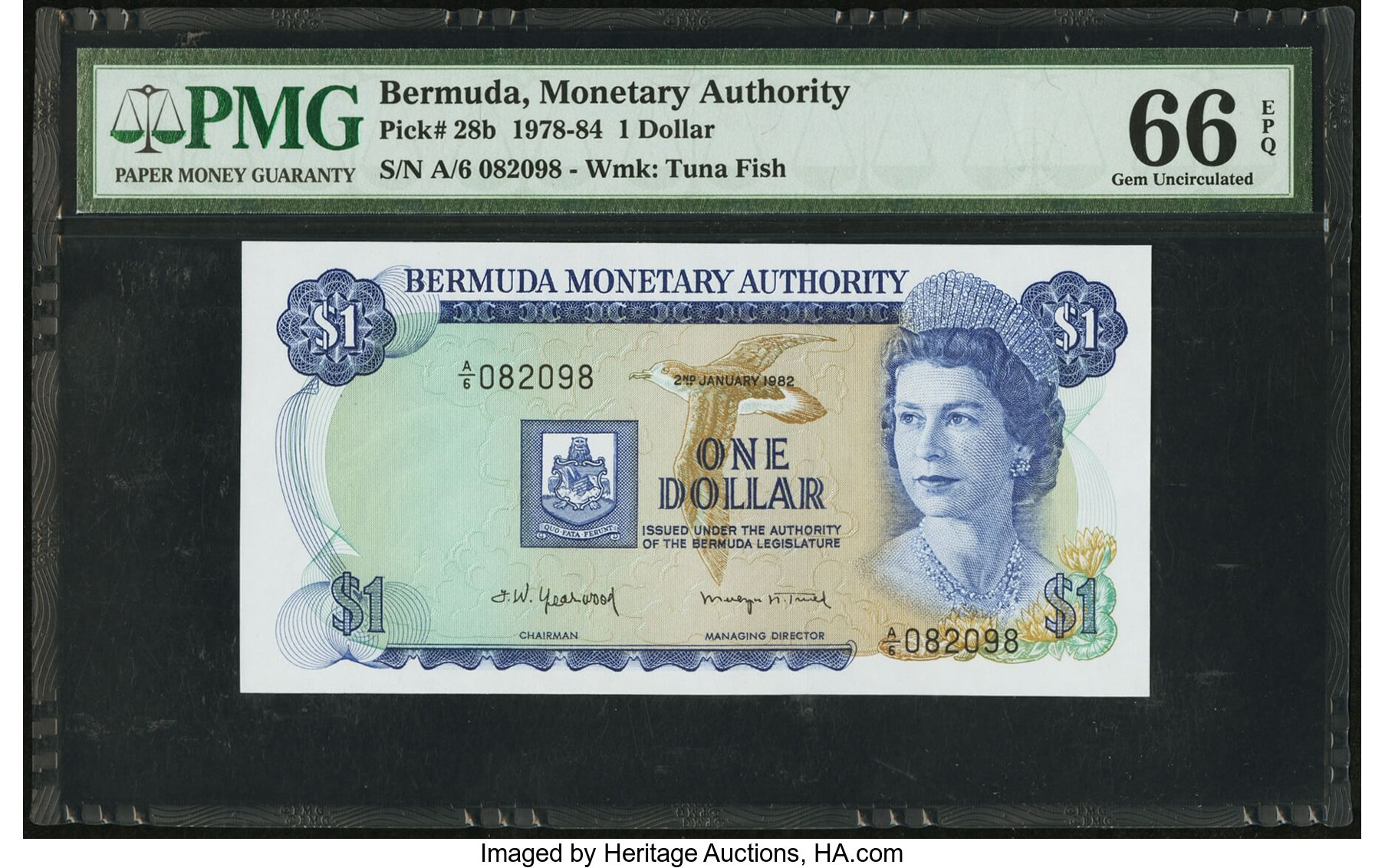 image for: Bermuda  1 dollar (B201es2)