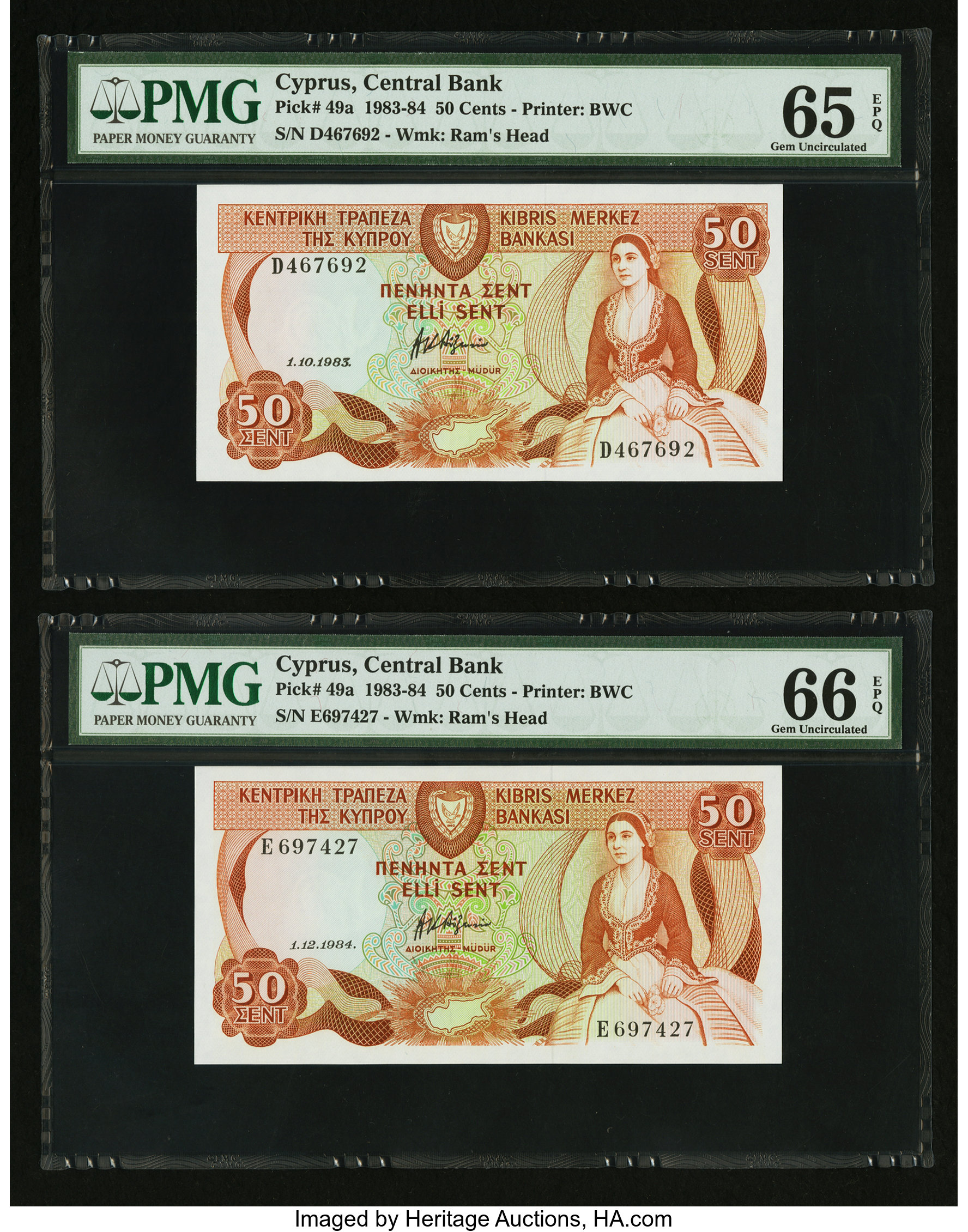 image for: Cyprus  50 cents (B309a)