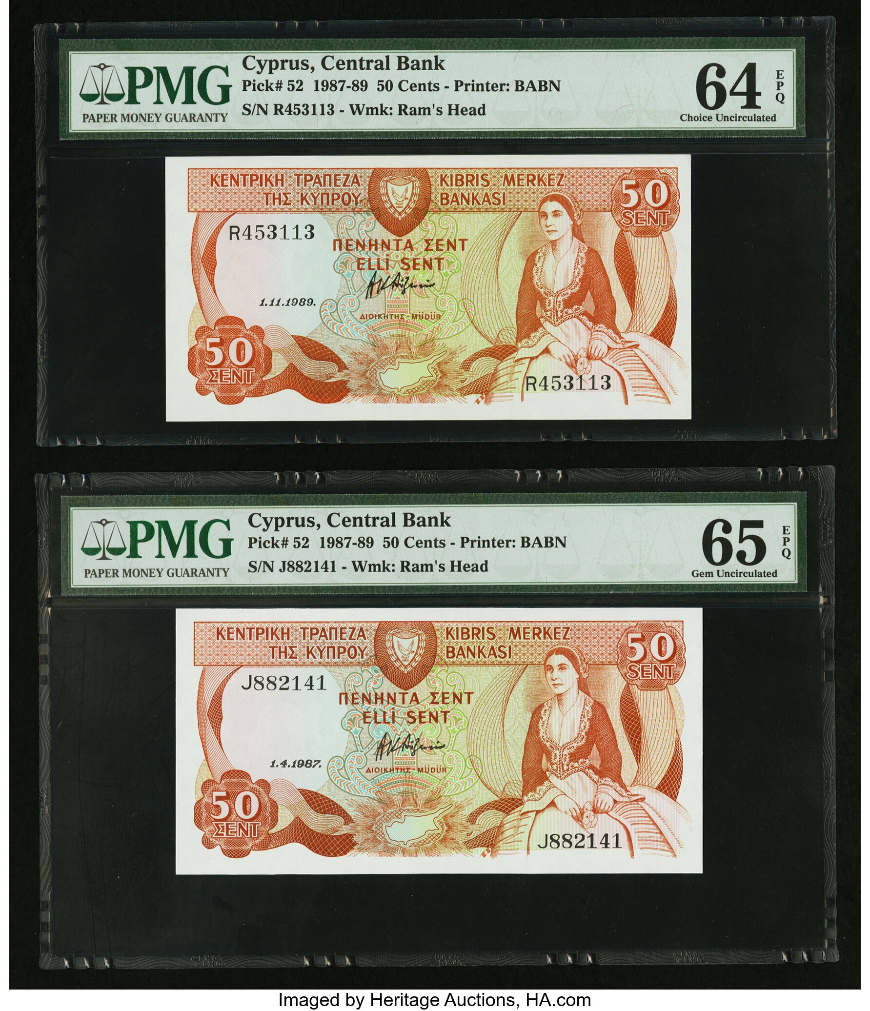 image for: Cyprus  50 cents (B311c)