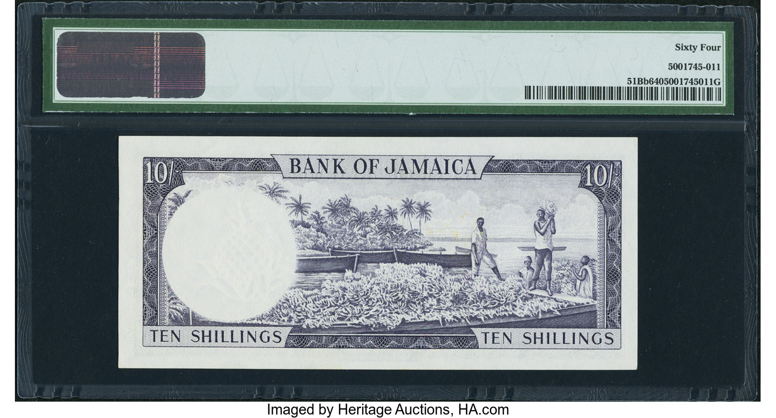 image for: Jamaica  10 shillings (B205cs2)