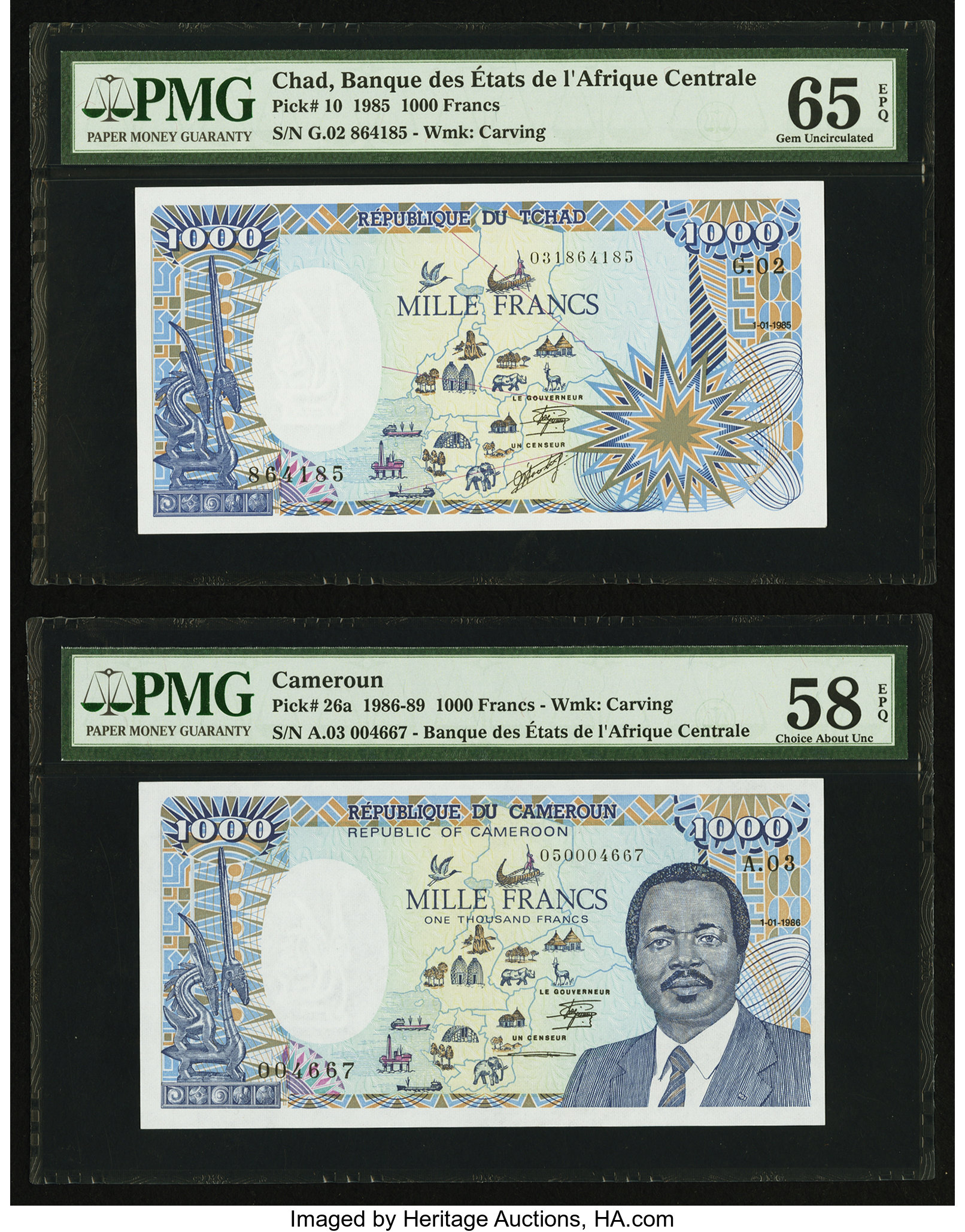 image for: Chad  1,000 francs (B210e)
