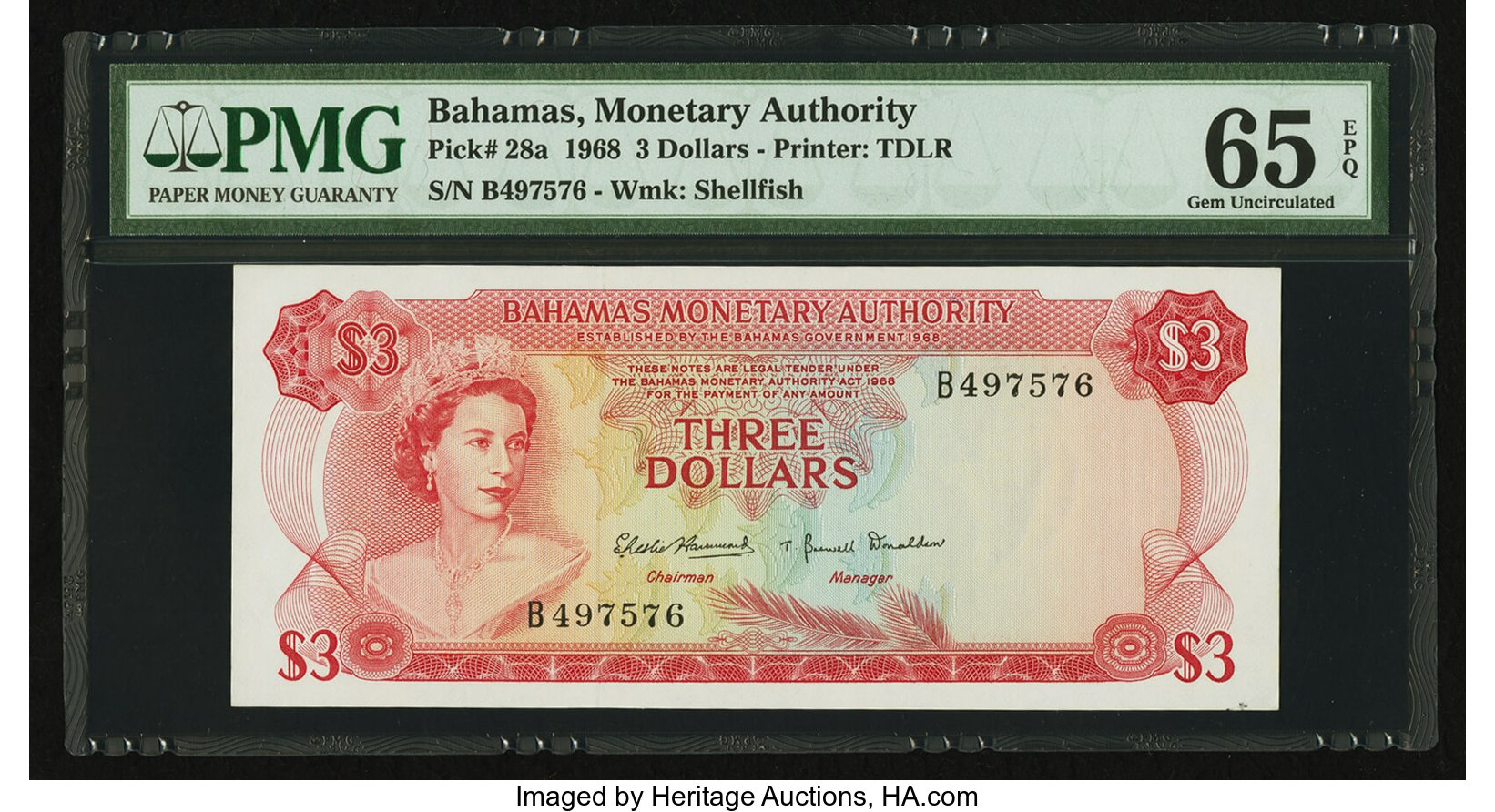 image for: Bahamas  3 dollars (B203az)