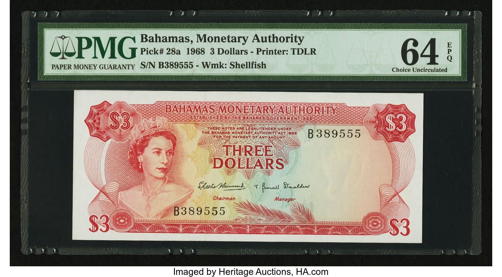 image for: Bahamas  3 dollars (B203az)
