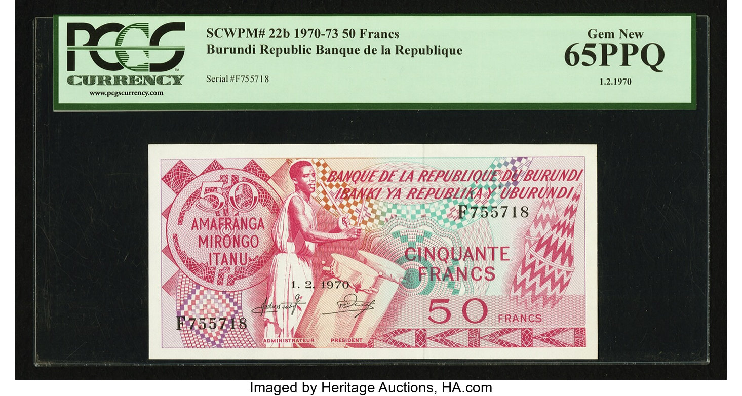 image for: Burundi  50 francs(B209ap)