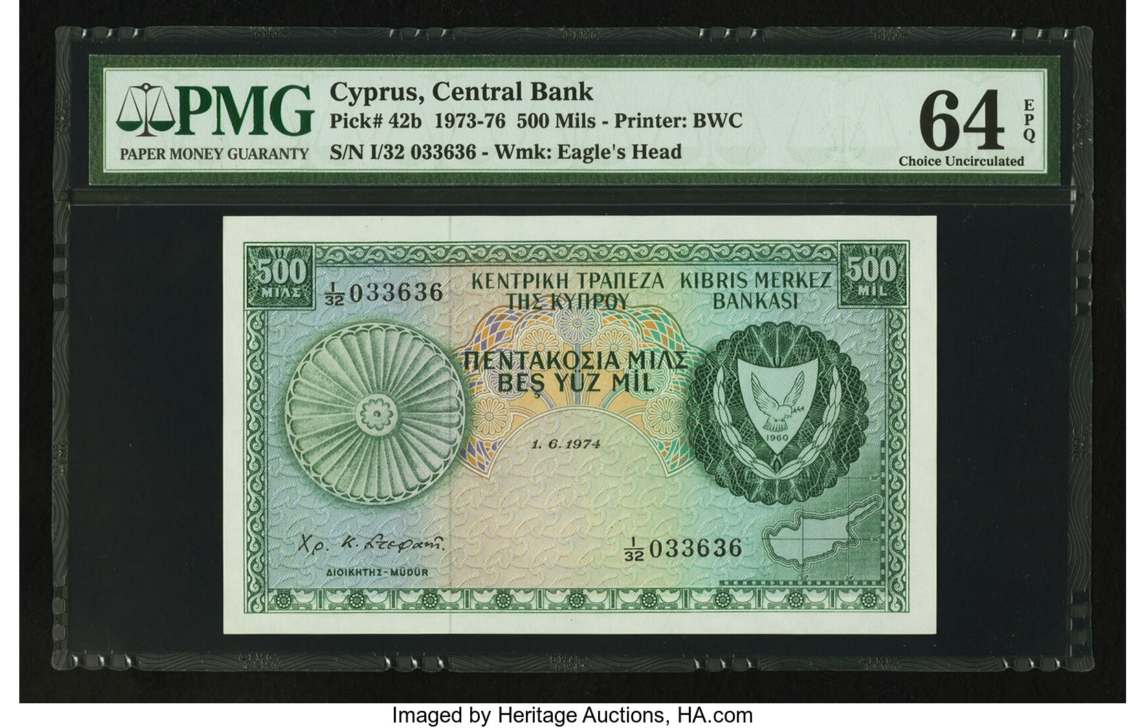 image for: Cyprus  500 mils (B302l)