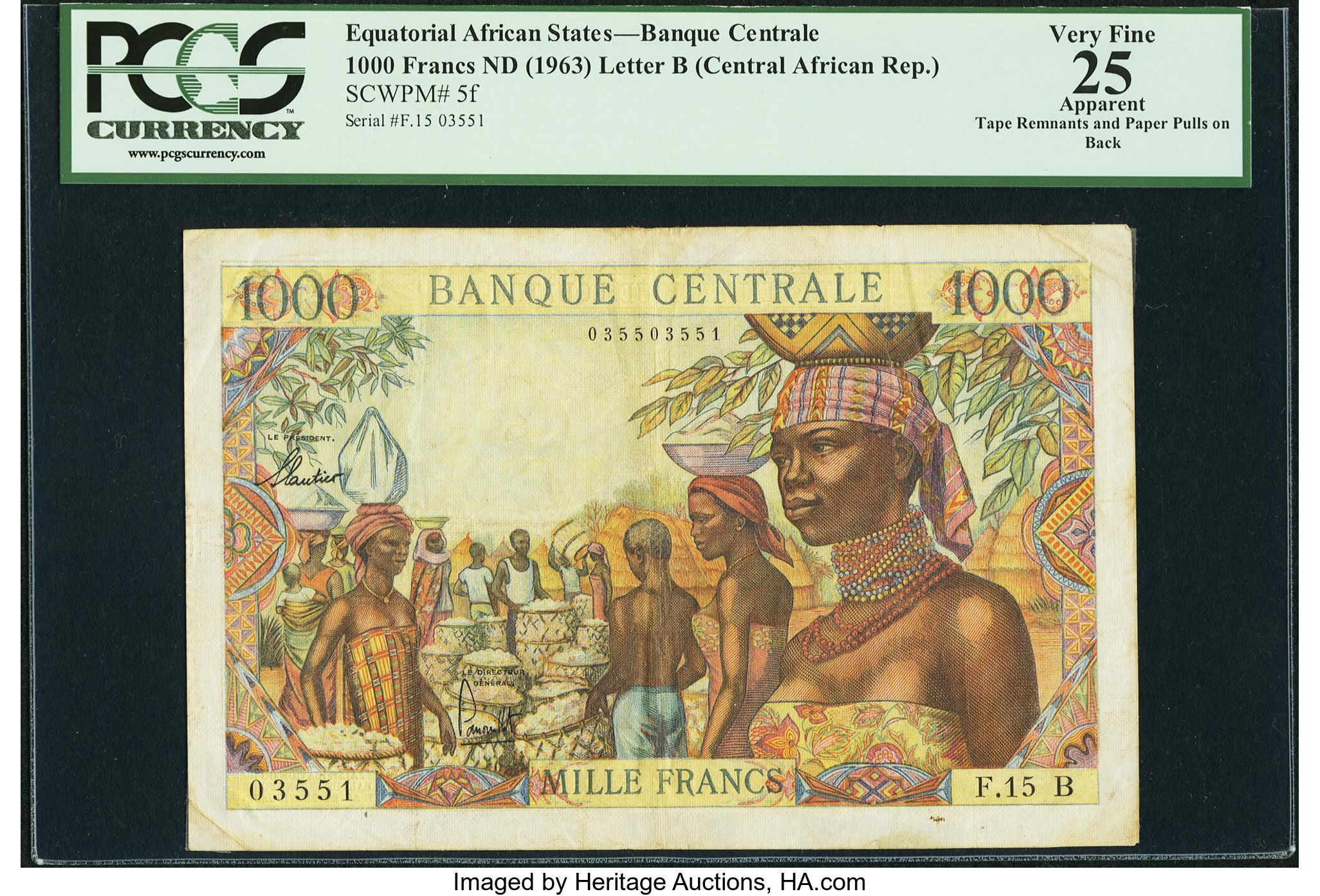 image for: Equatorial African States  1,000 francs(B203as)