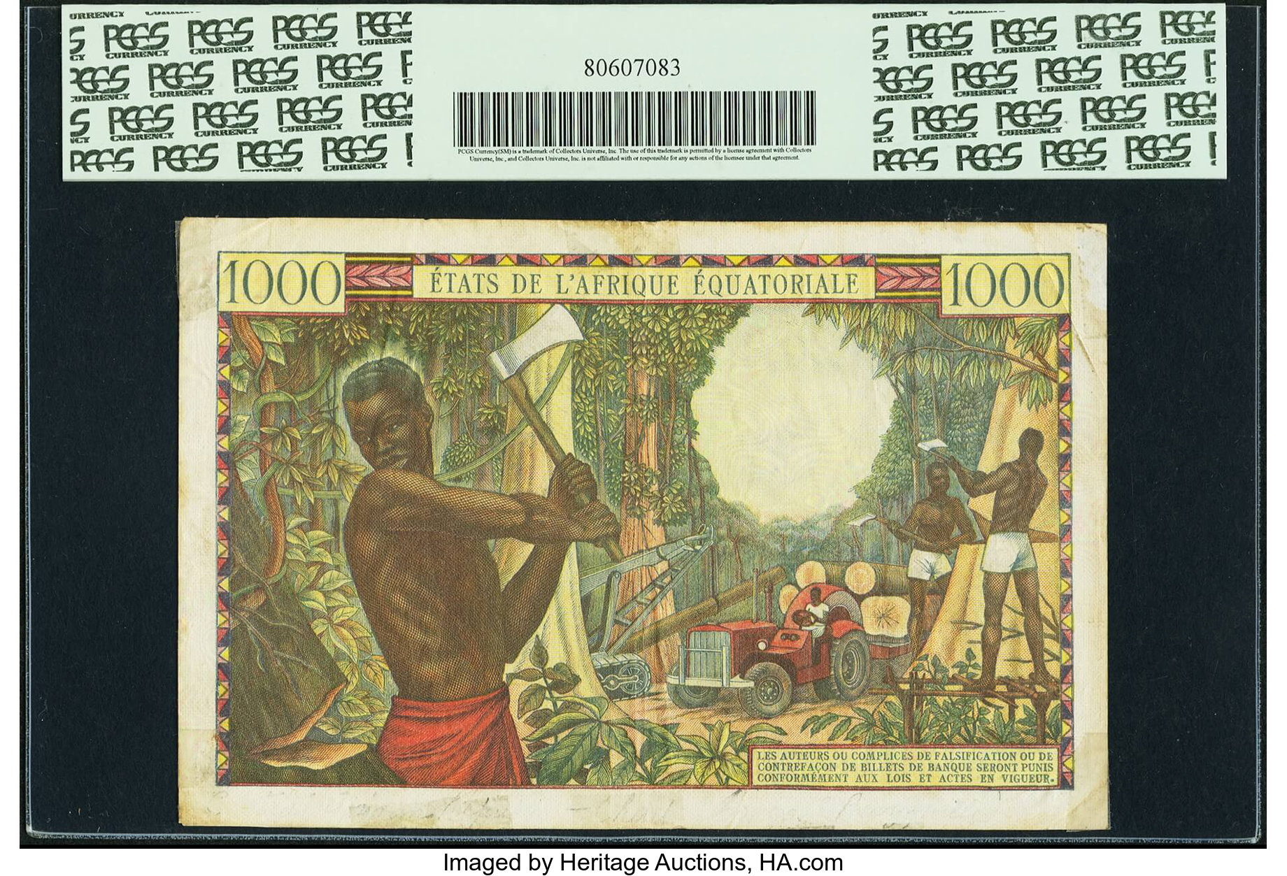 image for: Equatorial African States  1,000 francs(B203cs)