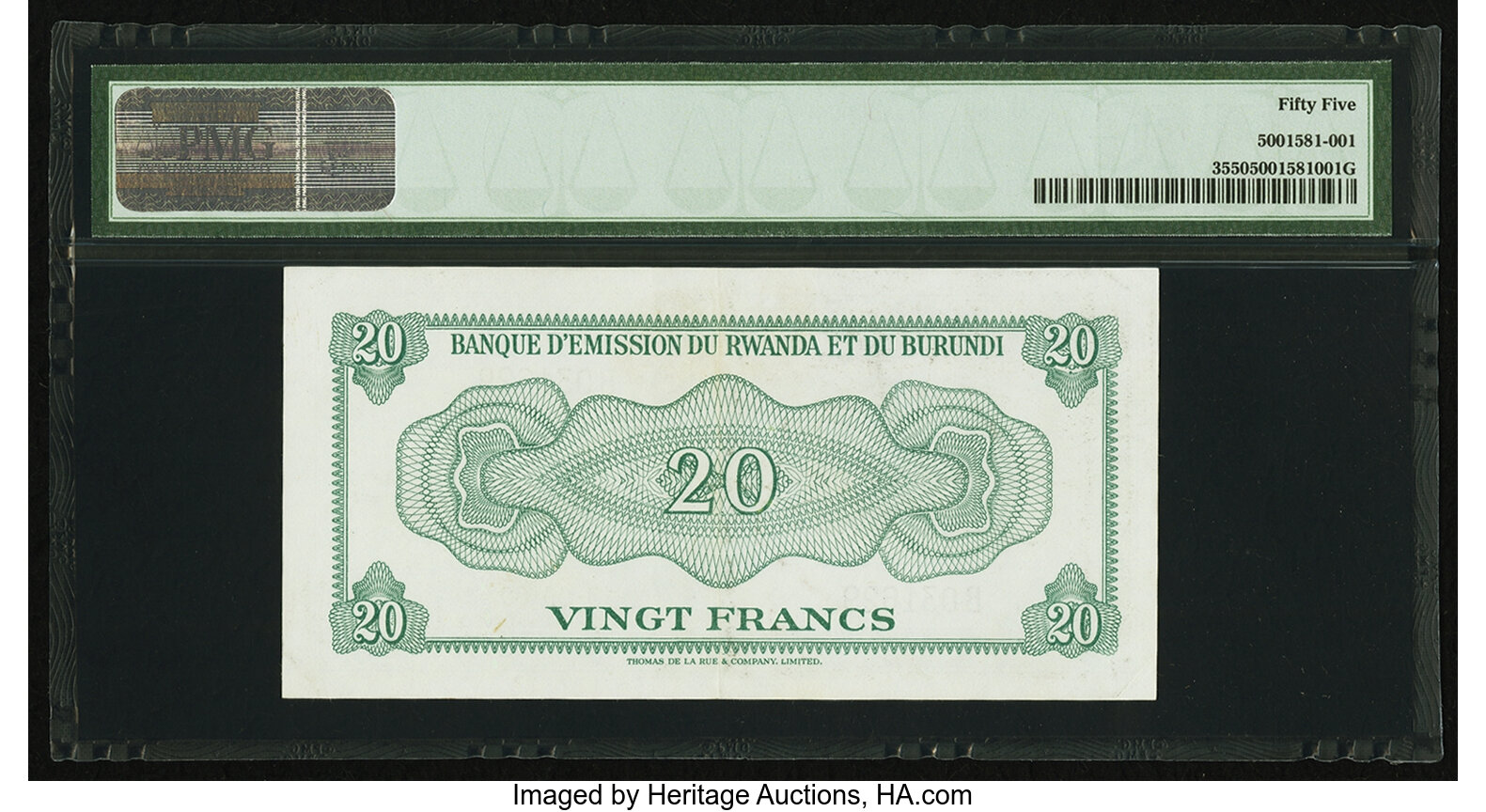 image for: Rwanda and Burundi  20 francs(B103b)