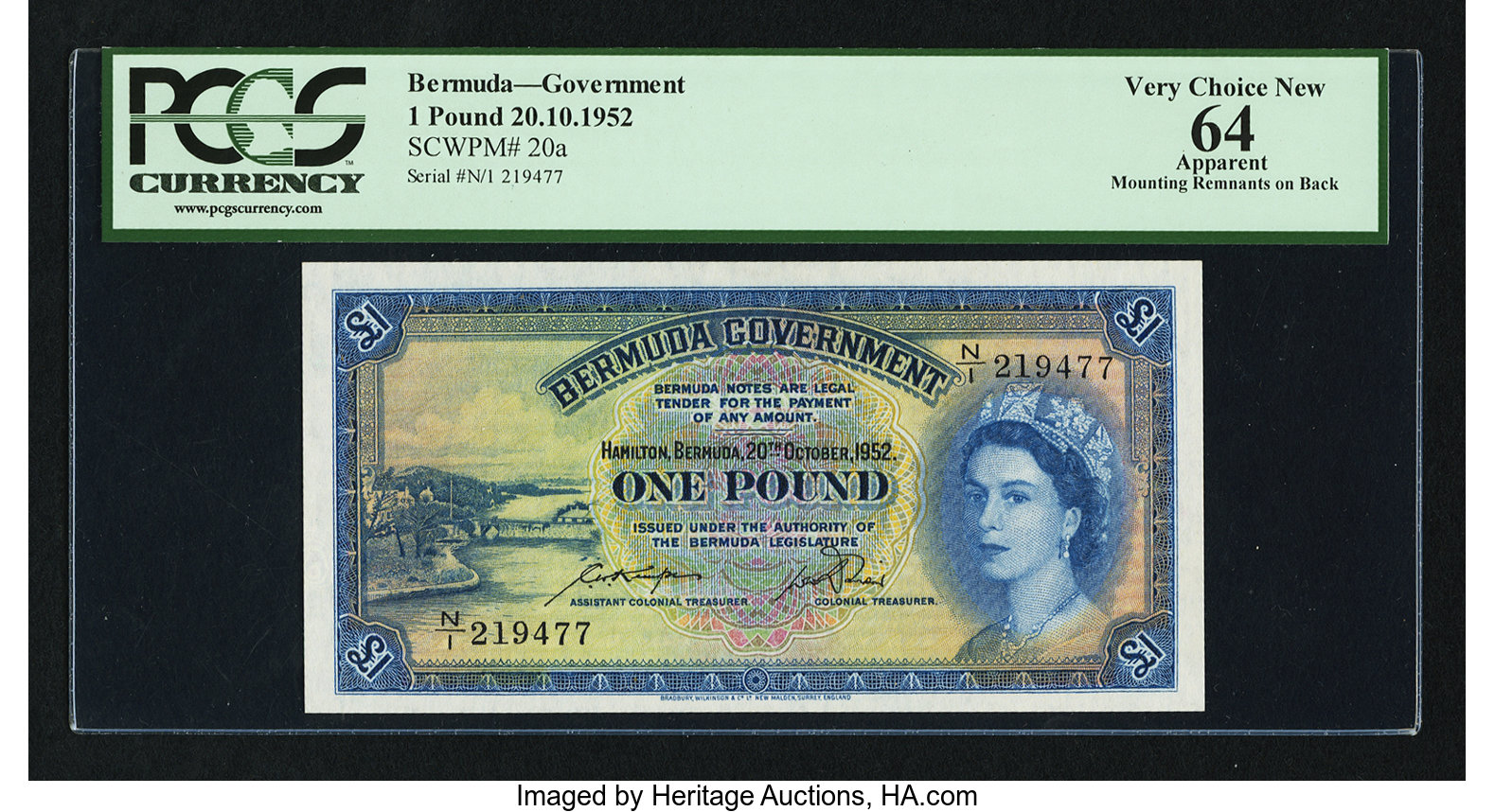 image for: Bermuda  1 pound (B121c)