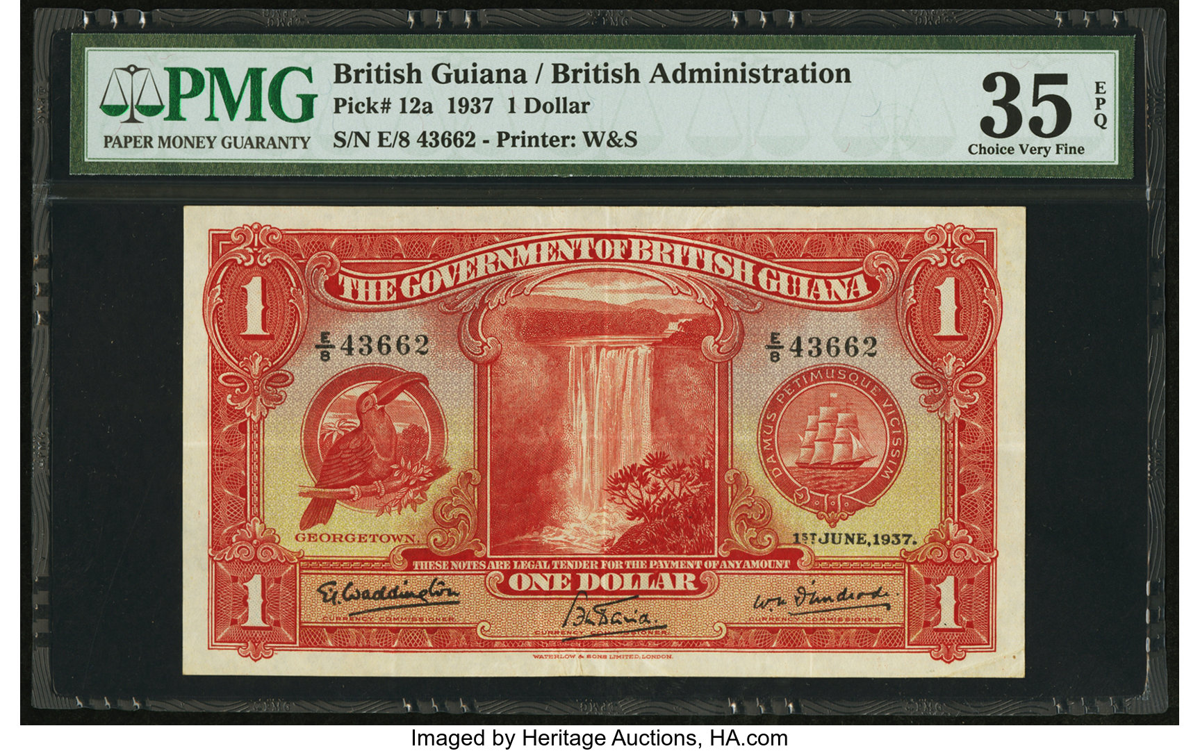 image for: British Guiana  1 dollar(B107a)