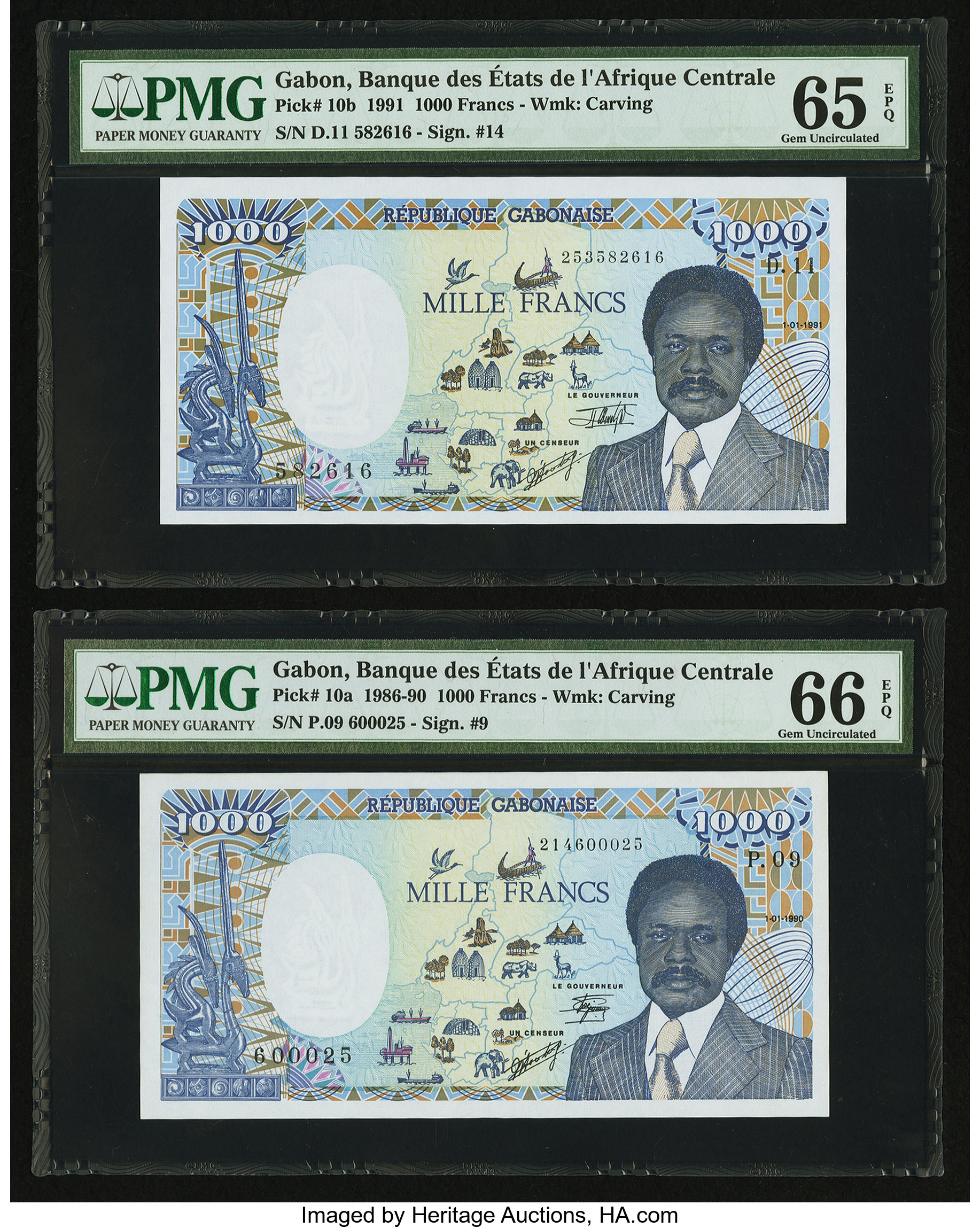 image for: Gabon  1,000 francs (B209d)