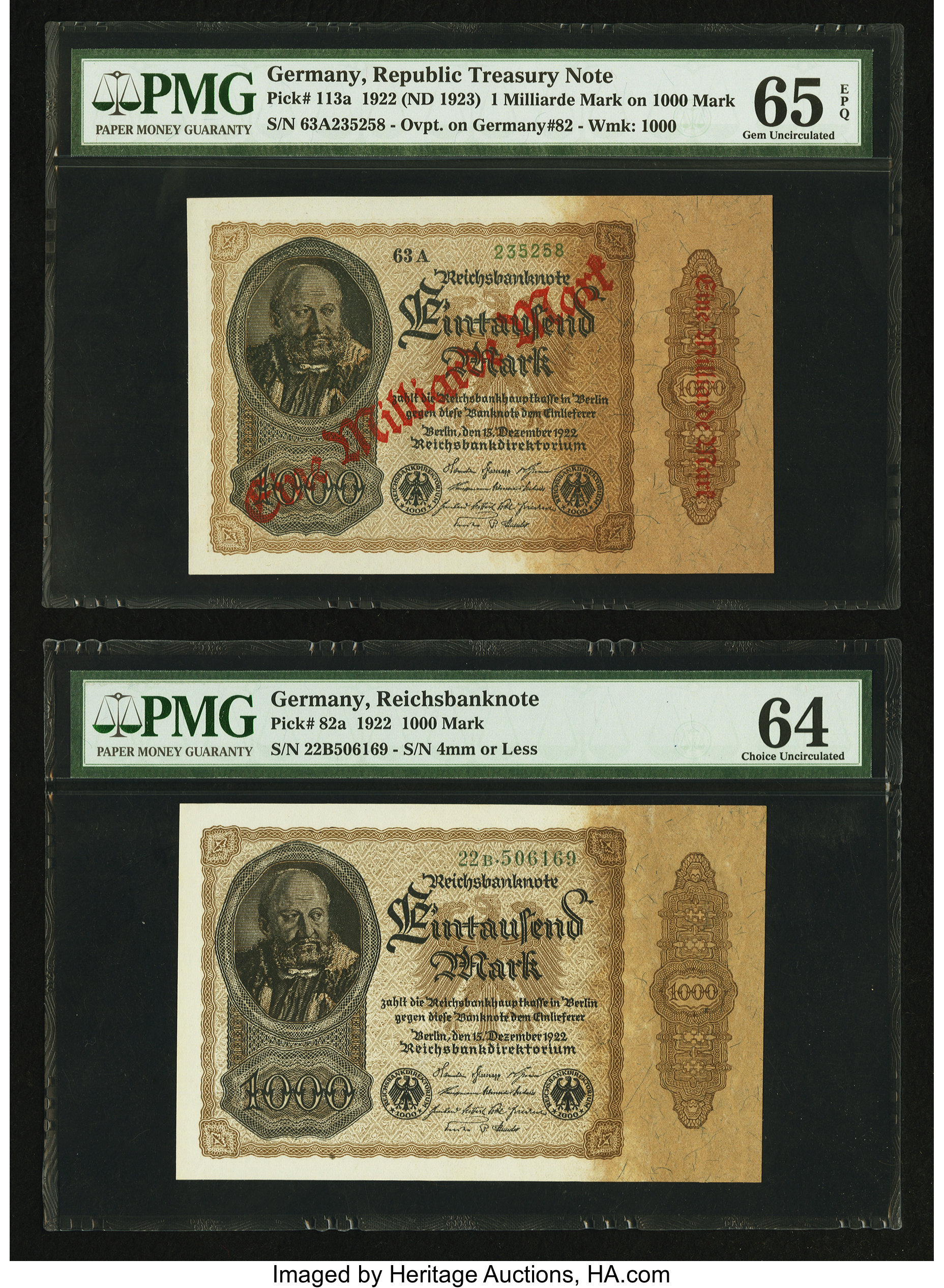 image for: Germany  eine milliarde (1,000,000,000) mark on 1,000 mark (B271a)