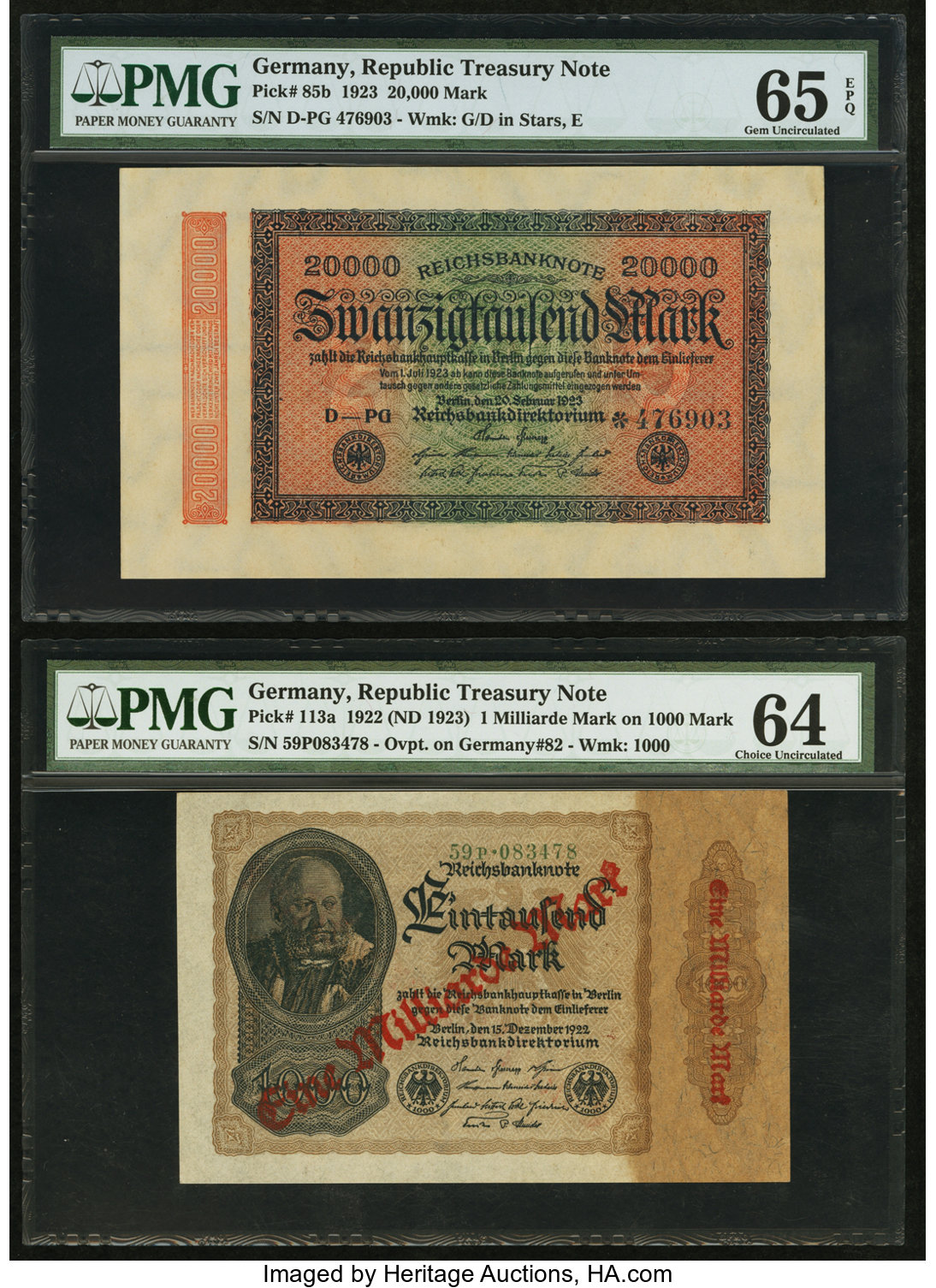 image for: Germany  eine milliarde -1,000,000,000- mark on 1,000 mark (B271c)
