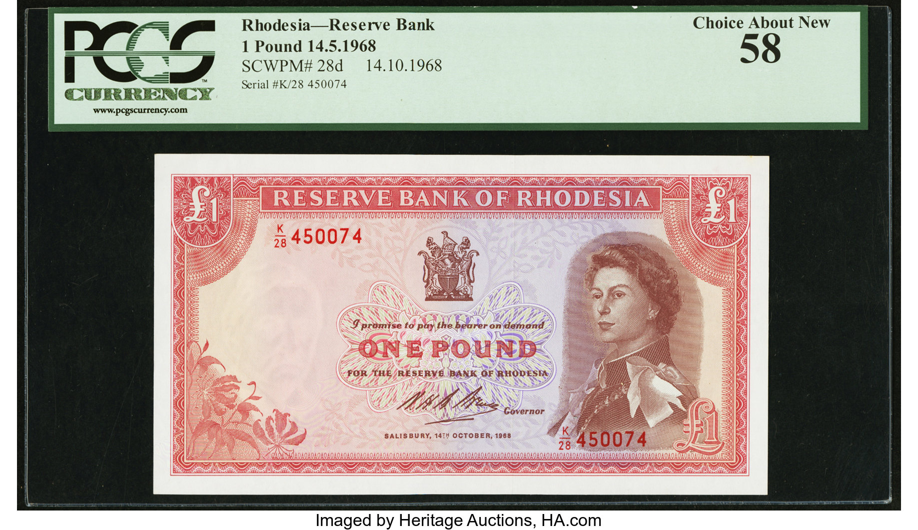 image for: Rhodesia  1 pound(B105b)