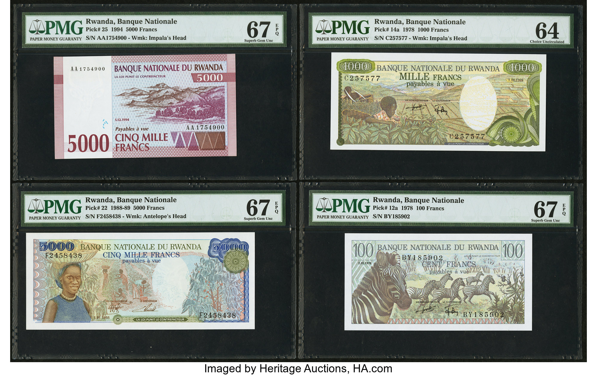 image for: Rwanda  5,000 francs (B121az)