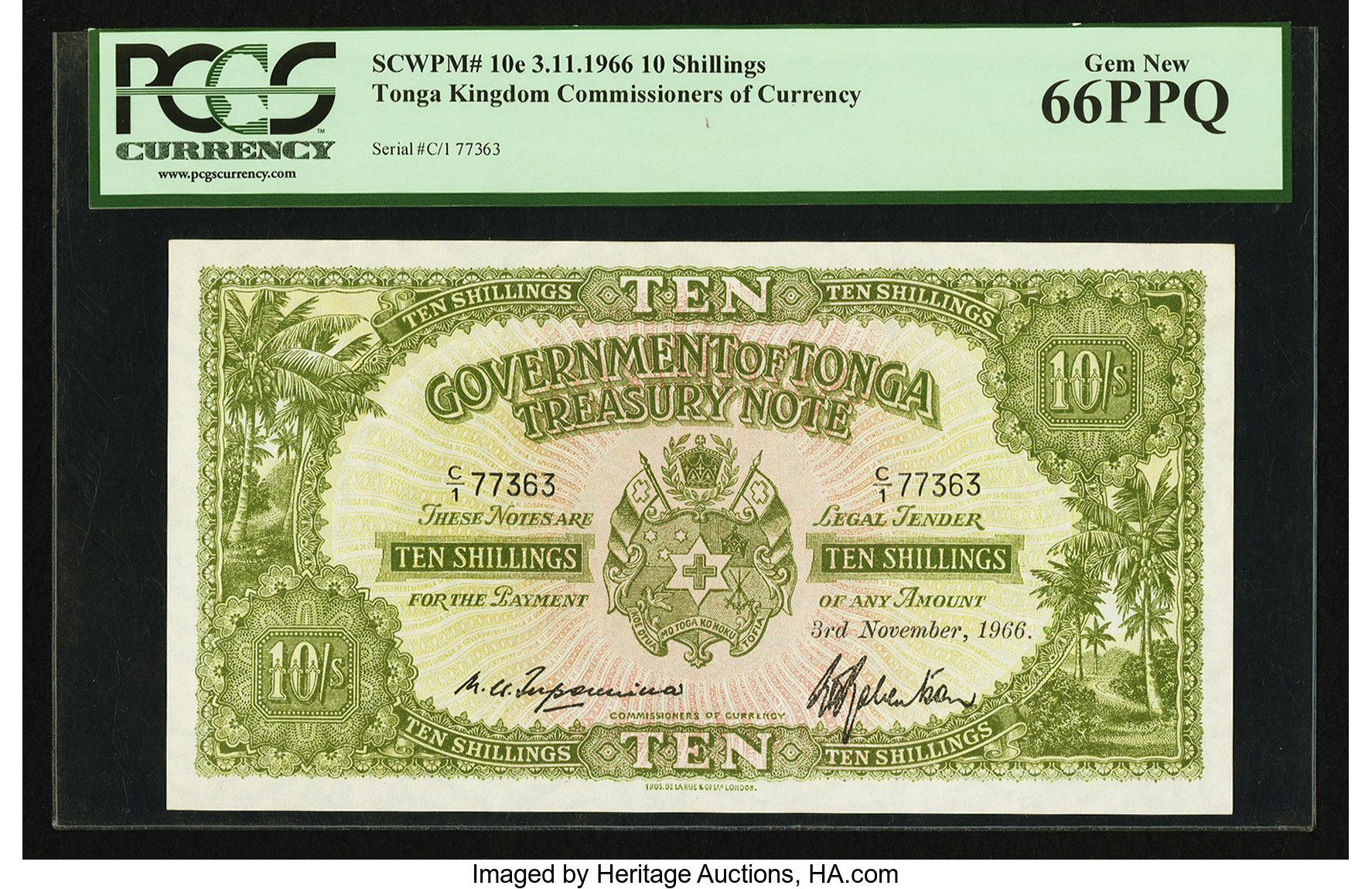 image for: Tonga  10 shillings(B110l)