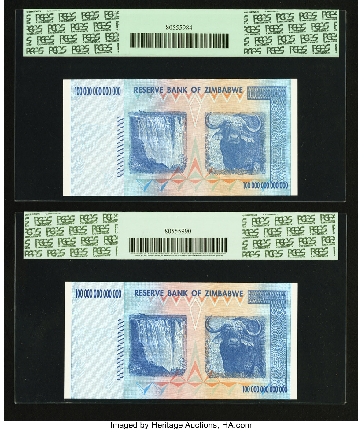 image for: Zimbabwe  100,000,000,000,000 dollars (B182a)