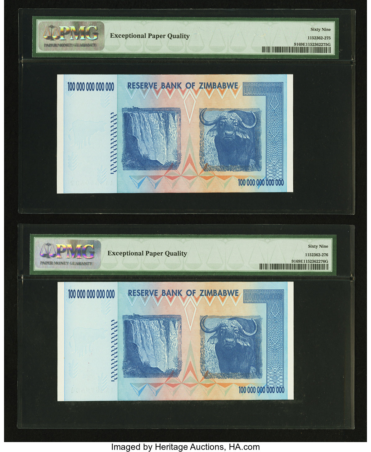 image for: Zimbabwe  100,000,000,000,000 dollars (B182a)