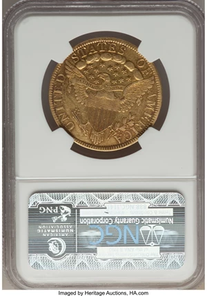 image for: 1797 $10 Large Eagle, BD-4, High R.4, VF25 NGC....