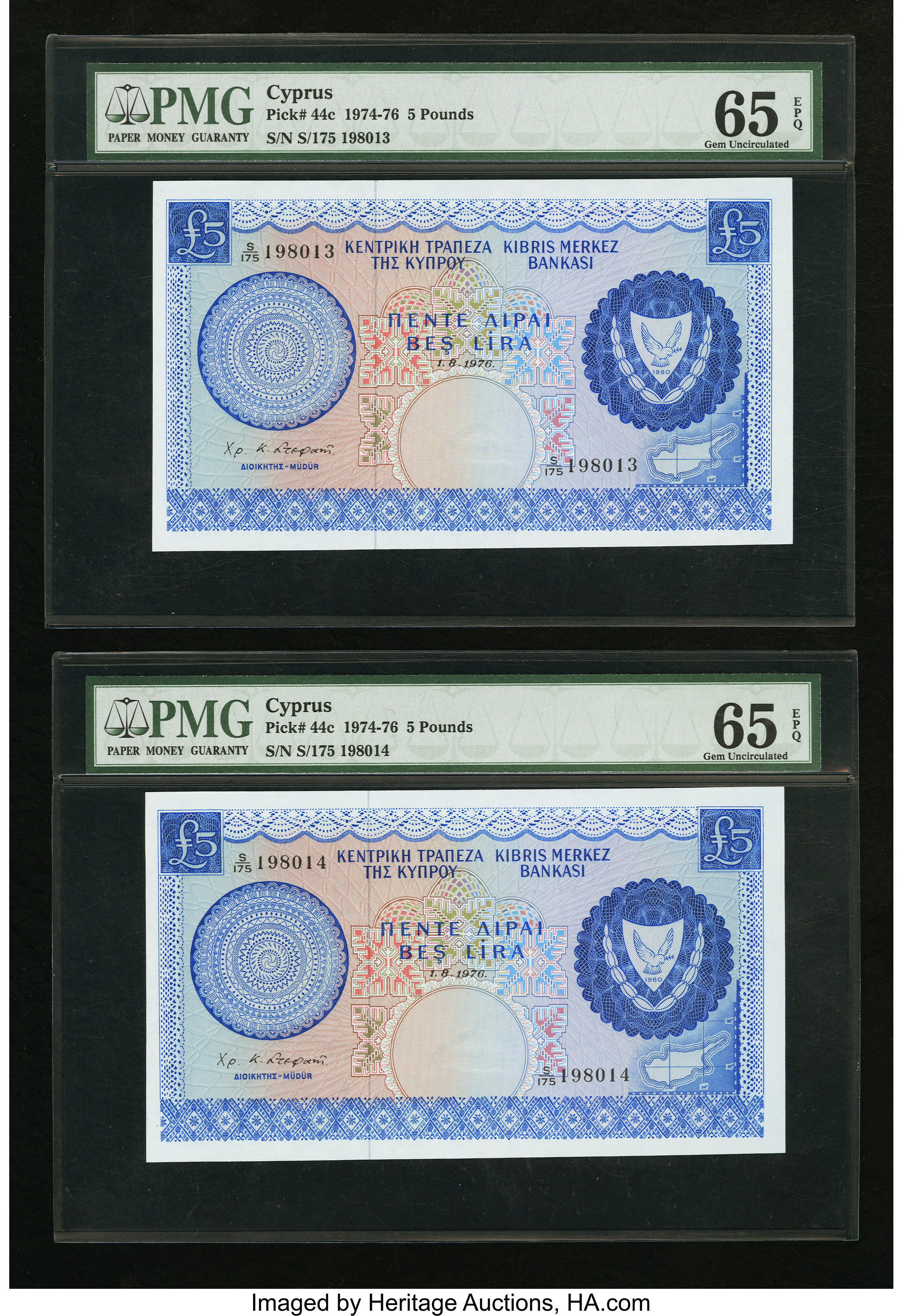 image for: Cyprus  5 pounds (B304a)