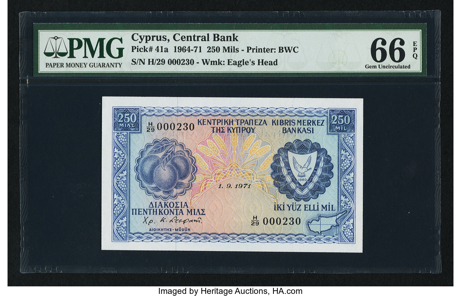 image for: Cyprus  250 mils (B301d)