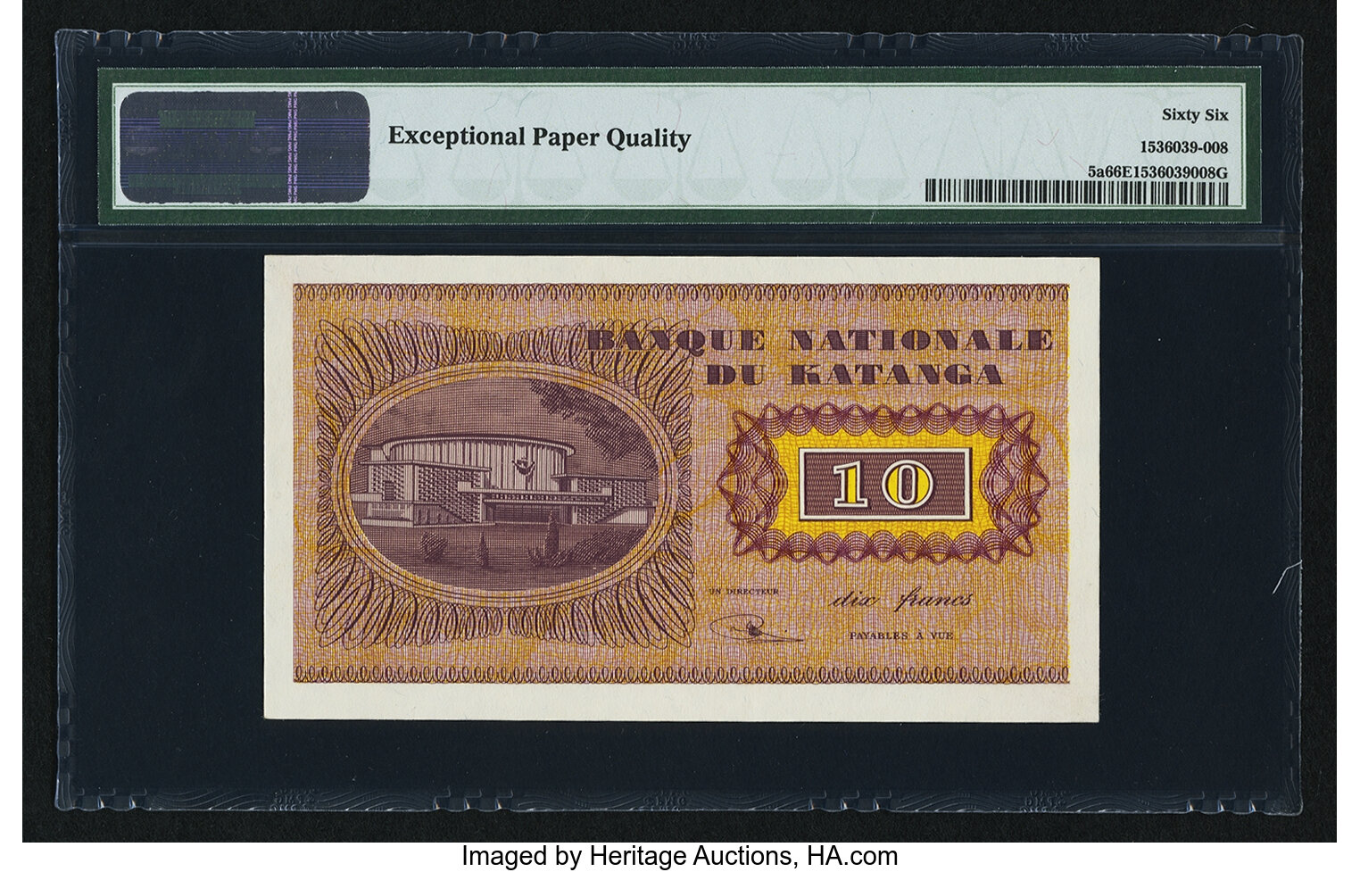 image for: Katanga  10 francs(B203s)